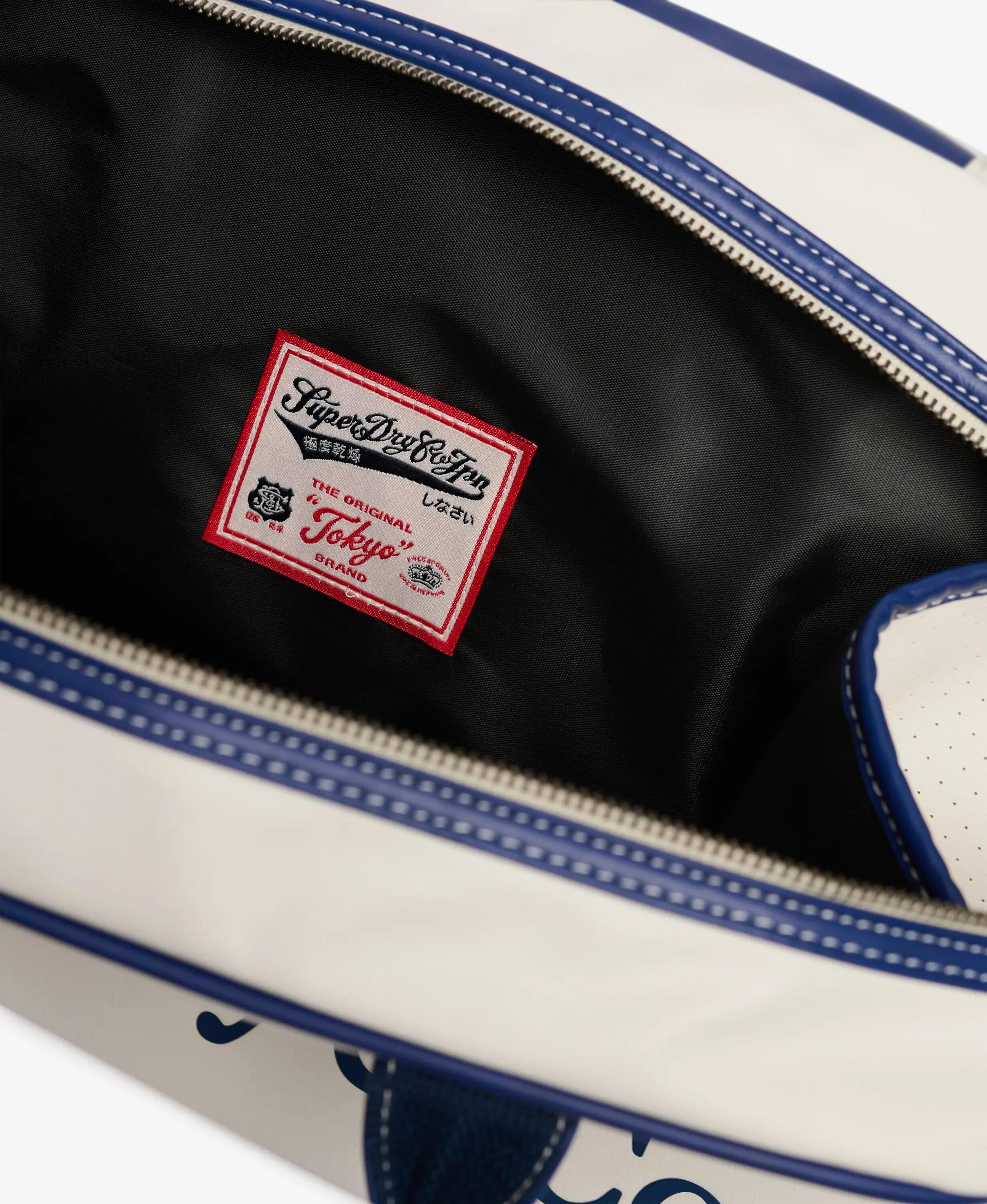 superdry Heritage Retro borsa da palestra in poliestere – WHITE/BLUE 4/6