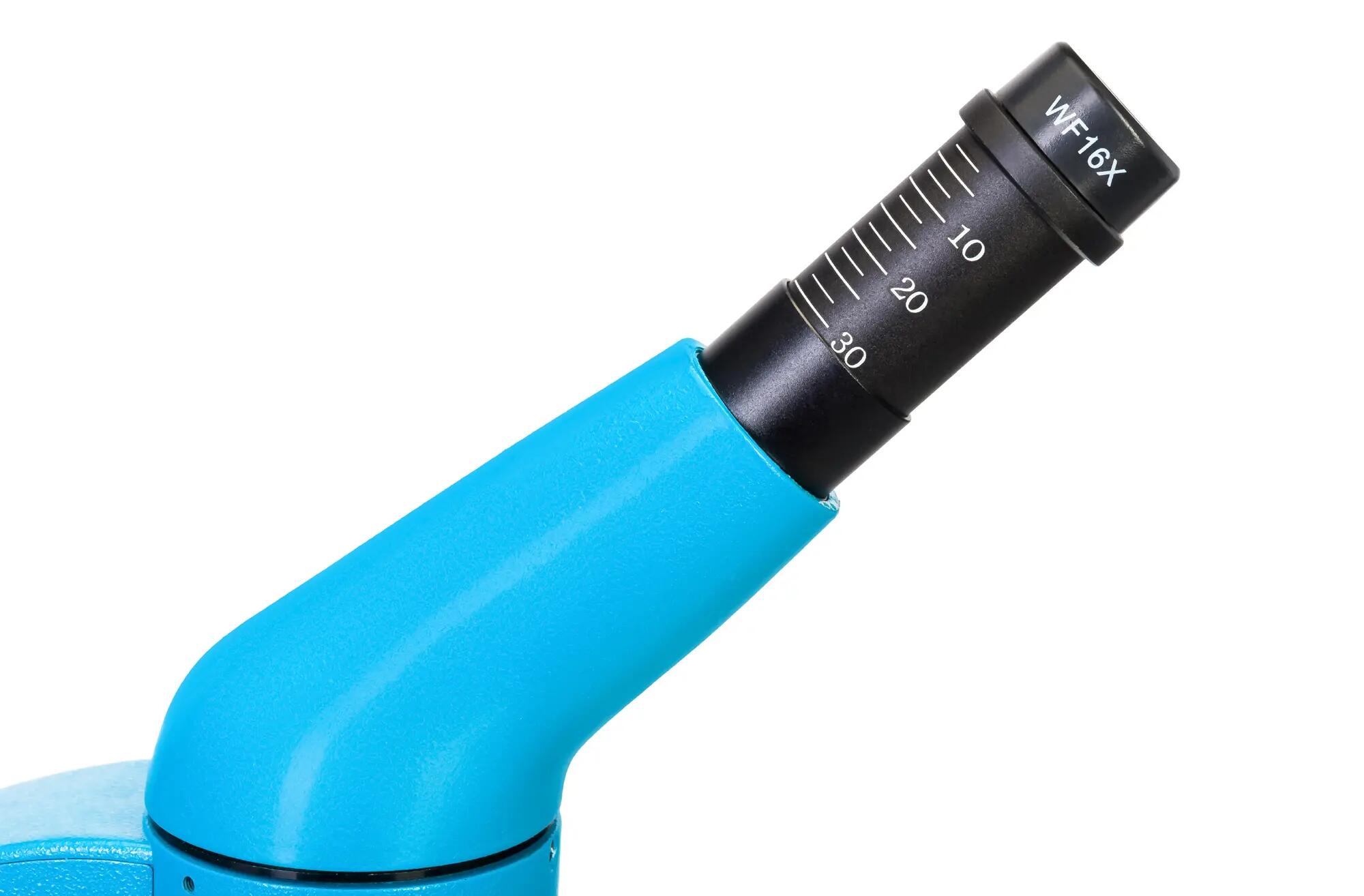 Microscopio Levenhuk Rainbow 50L PLUS Azzuro con libro in tedesco 12/15