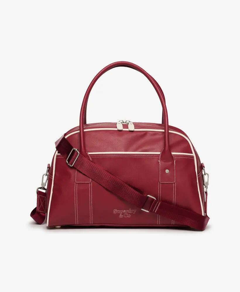superdry Vintage Bowling Bag borsa bowling vintage in poliestere – Bordeaux Red 2/7