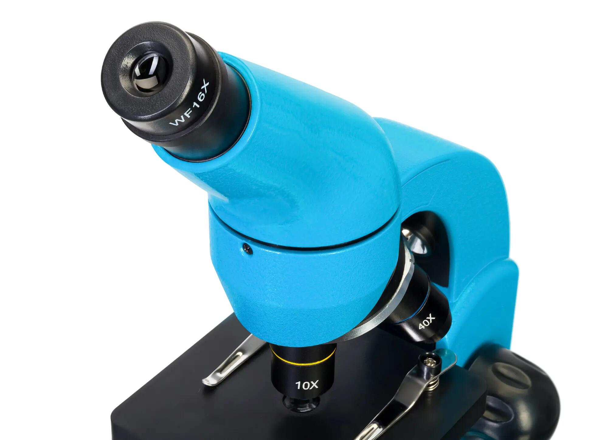 Microscopio Levenhuk Rainbow 50L PLUS Azzuro con libro in tedesco 11/15