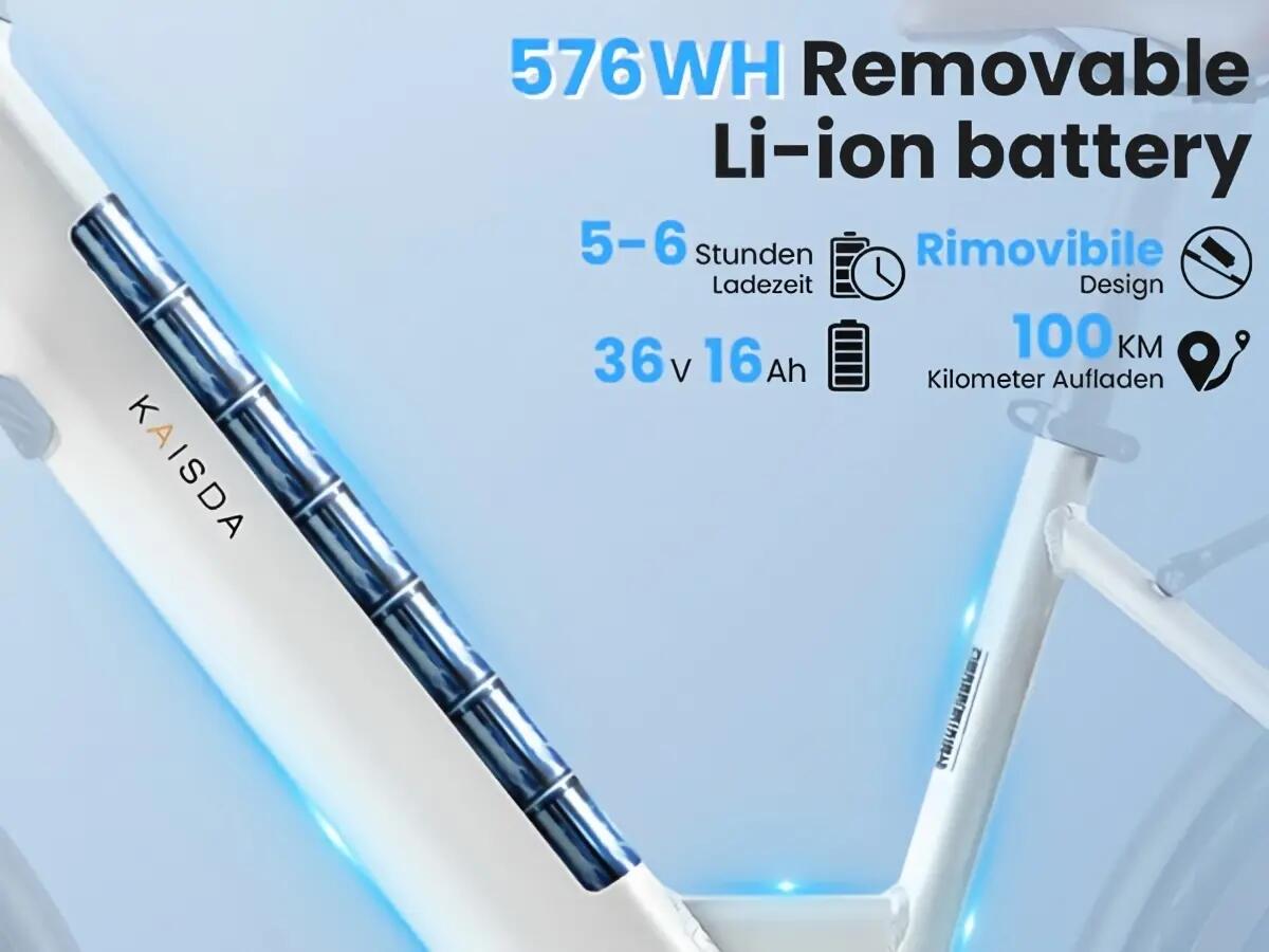 Bicicletta elettrica per adulti KAISDA K601, batteria da 36V 17.4Ah 11/14