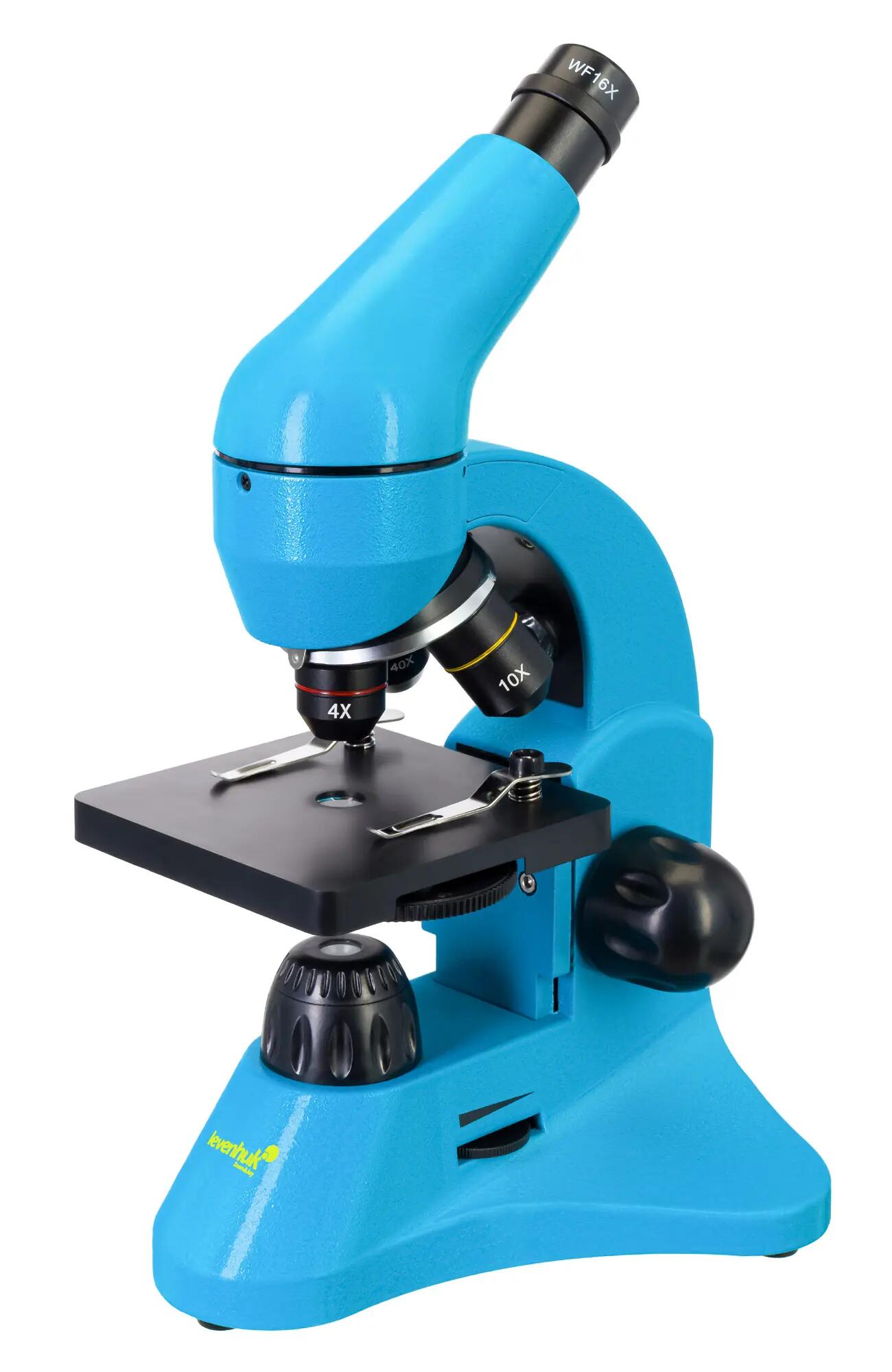 Microscopio Levenhuk Rainbow 50L PLUS Azzuro con libro in tedesco 6/15