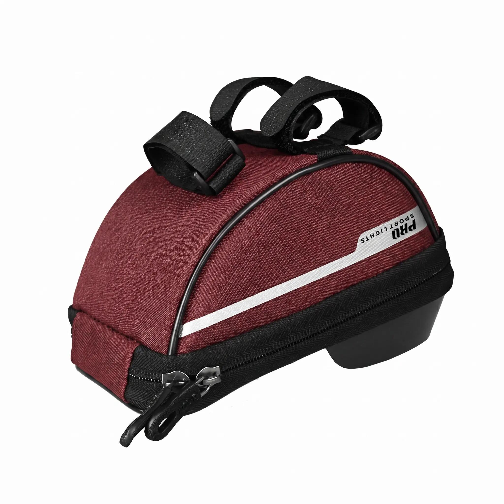 Sac de guidon pour vélo amovible avec support pour téléphone rouge 6/9