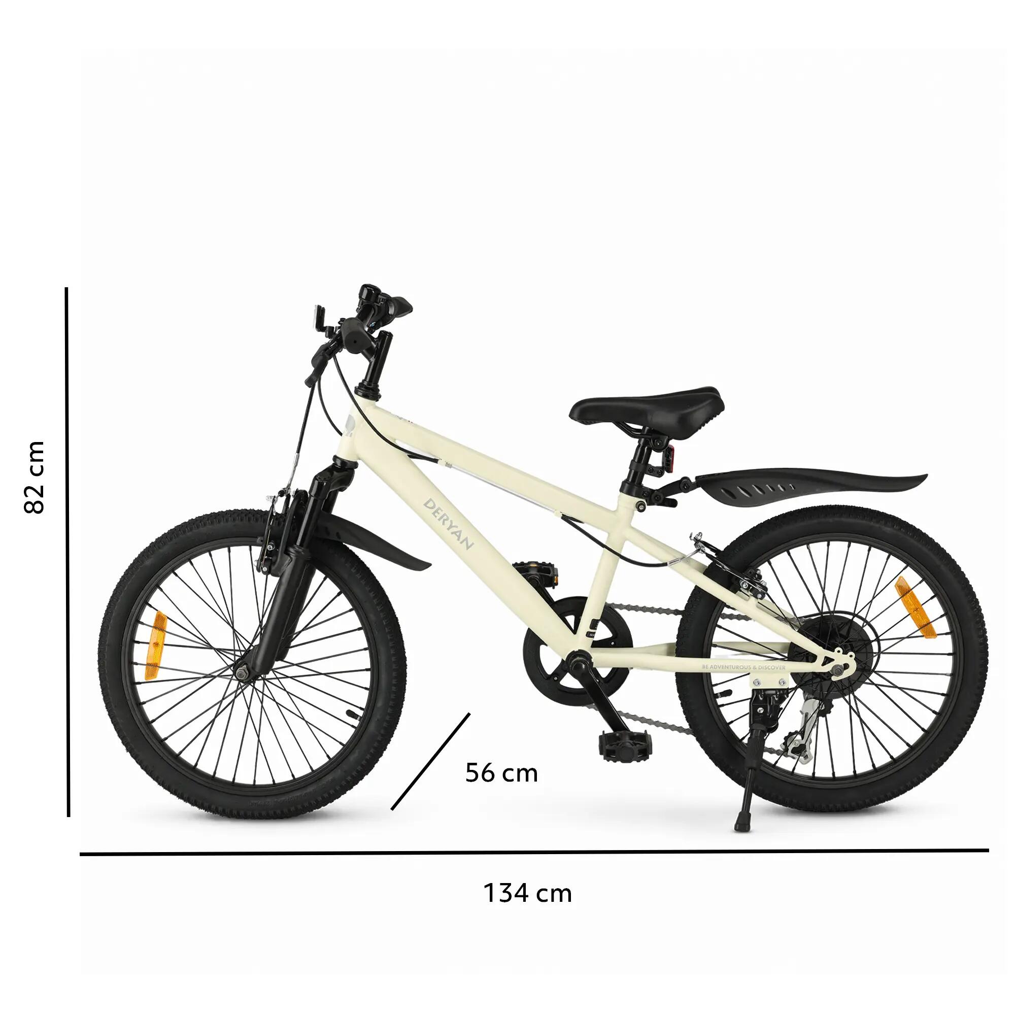 Deryan VTT Enfant 20 Pouces - Réglable - Crème 8/8