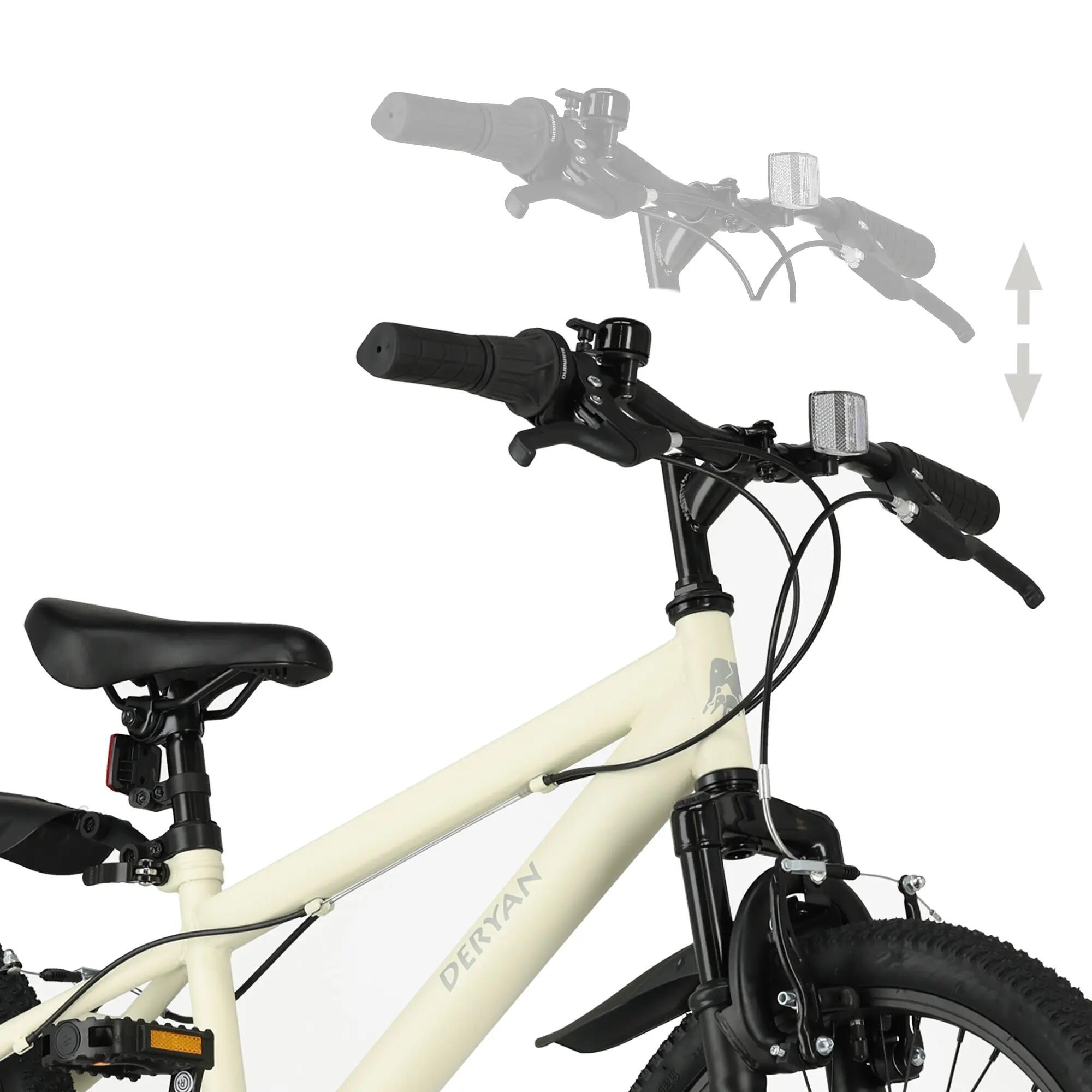 Deryan VTT Enfant 20 Pouces - Réglable - Crème 6/8