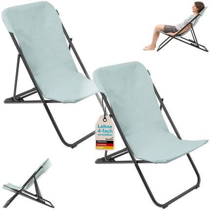 2er-Set Solmo Campingstühle - verstellbare Rückenlehne - max. 120 kg