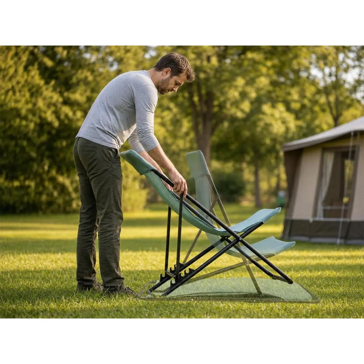 Chaise de camping Solmo - Pliable - Dossier réglable - Max 120 kg 7/15