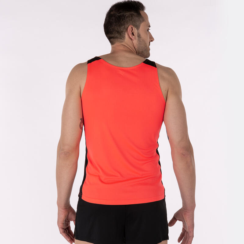 Camiseta Tirantes Running Hombre Joma Record II Coral Flúor