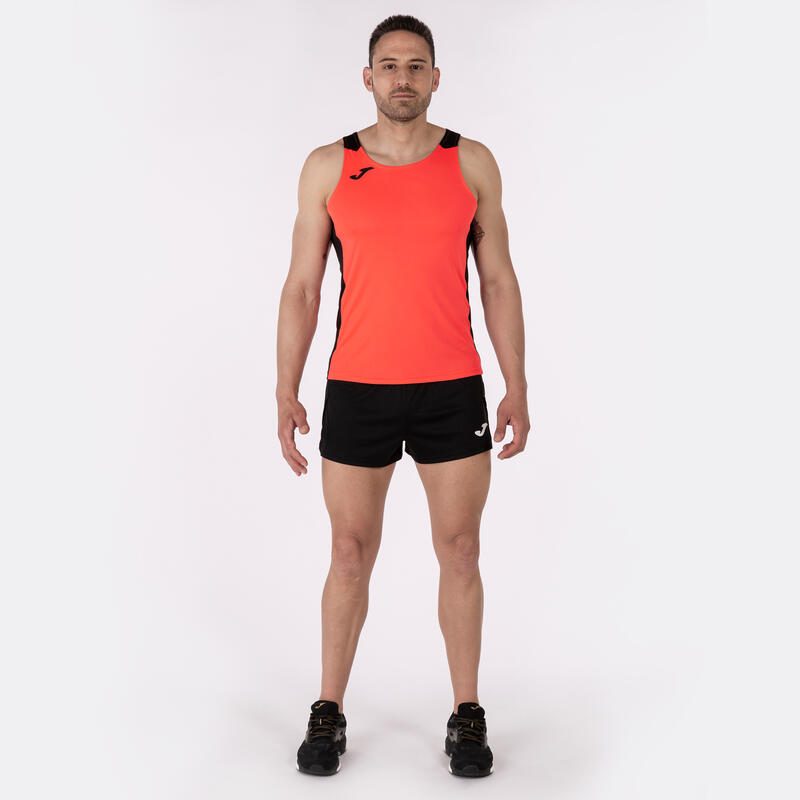 Camiseta Tirantes Running Hombre Joma Record II Coral Flúor