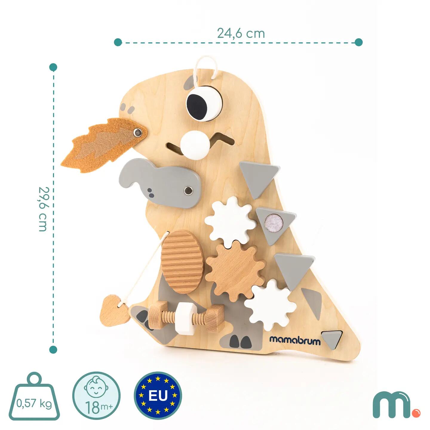 Tablica manipulacyjna dla dzieci drewniana sensoryczna 10 w 1 Montessori 7/14