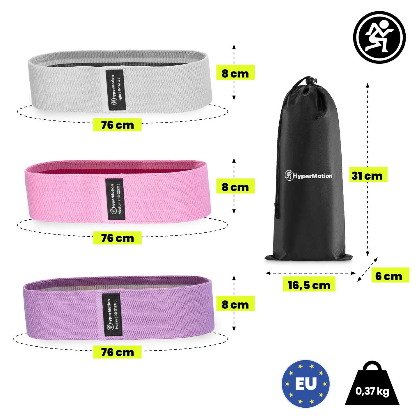 Uniszex - gumiszalag 3 db, 14–31 kg - világosszürke 7/11