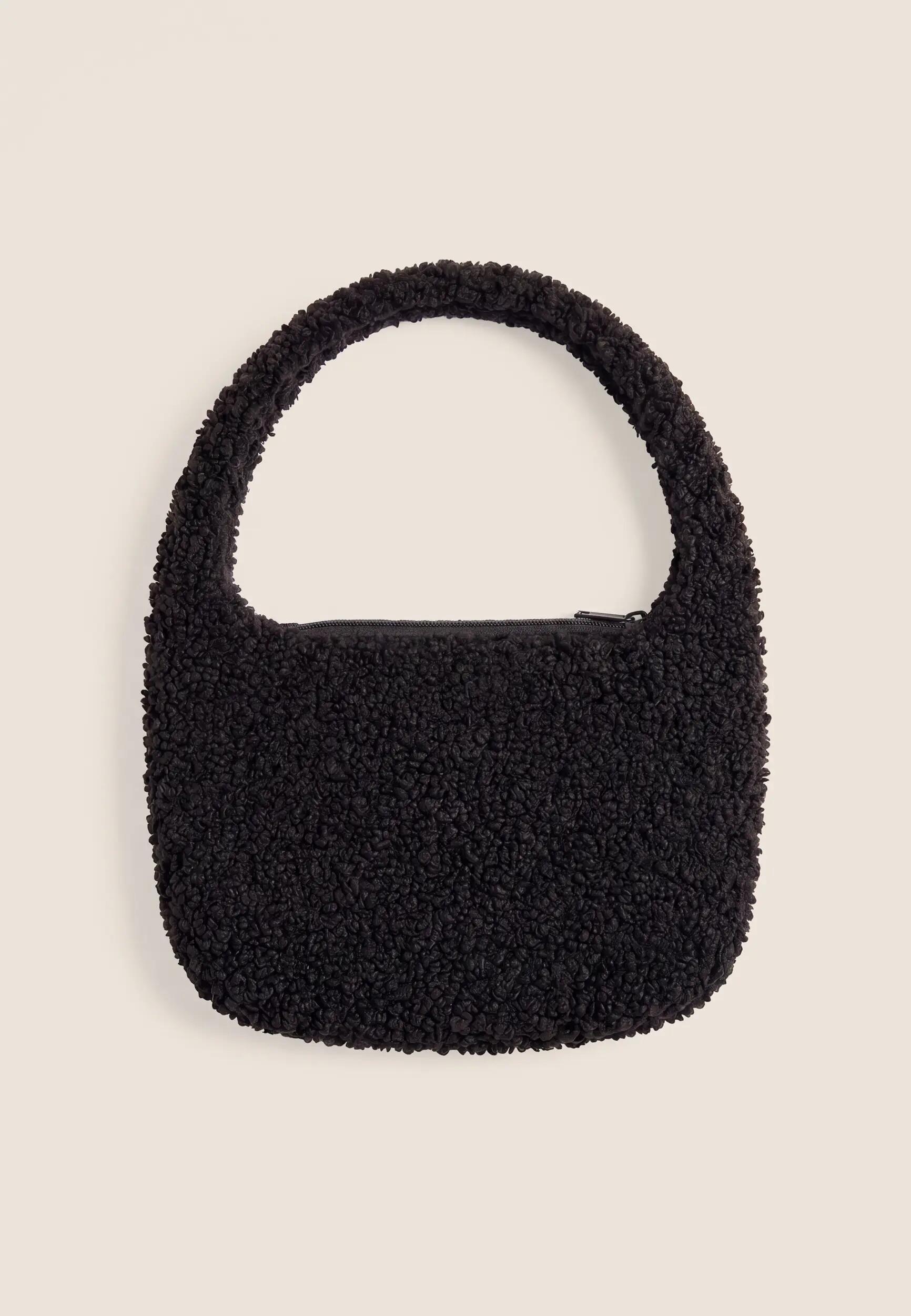 Borsa a Spalla in Pelliccia Sherpa da Donna 3/3