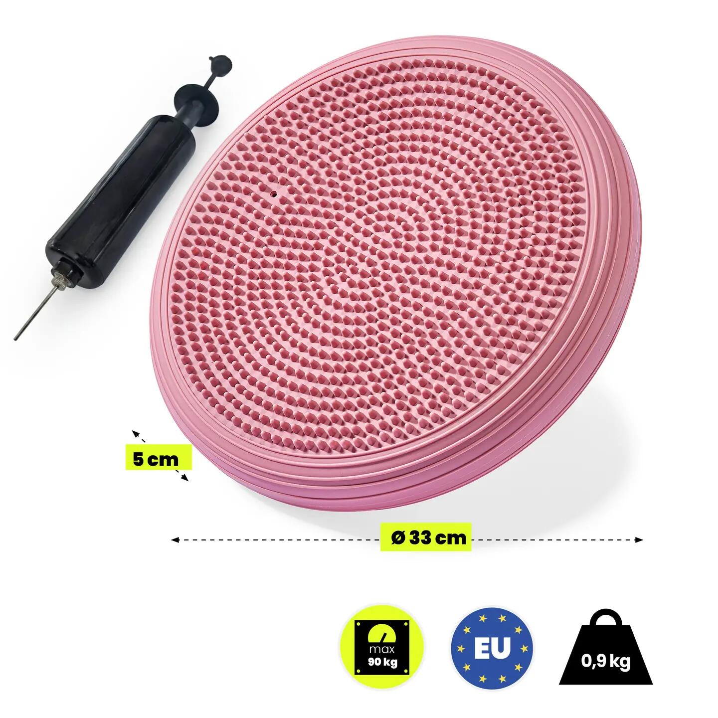 Unisex - gimnasztika - egyensúlypárna - stabilizációs, pumpával - pink 8/13