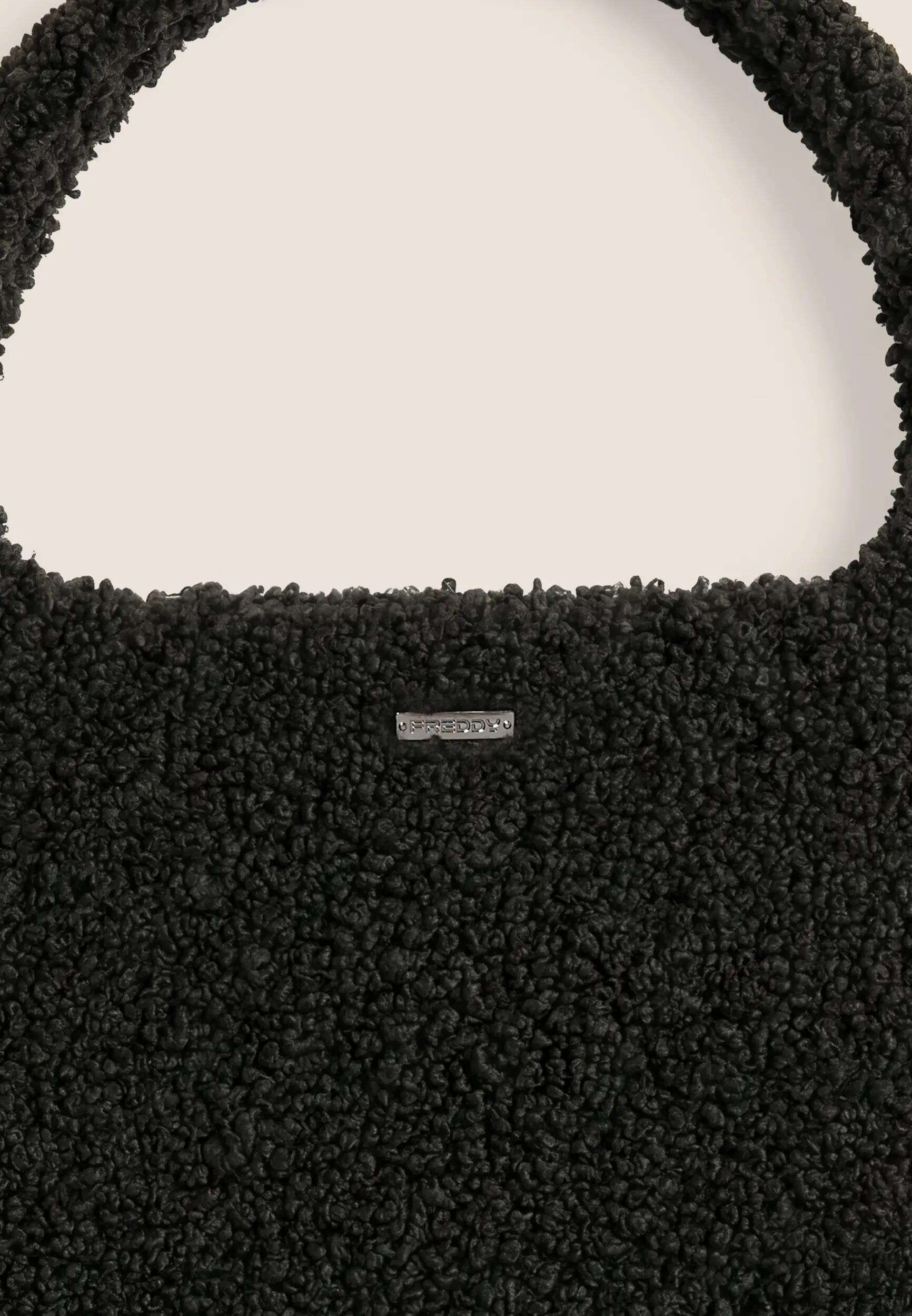 Borsa a Spalla in Pelliccia Sherpa da Donna 2/3