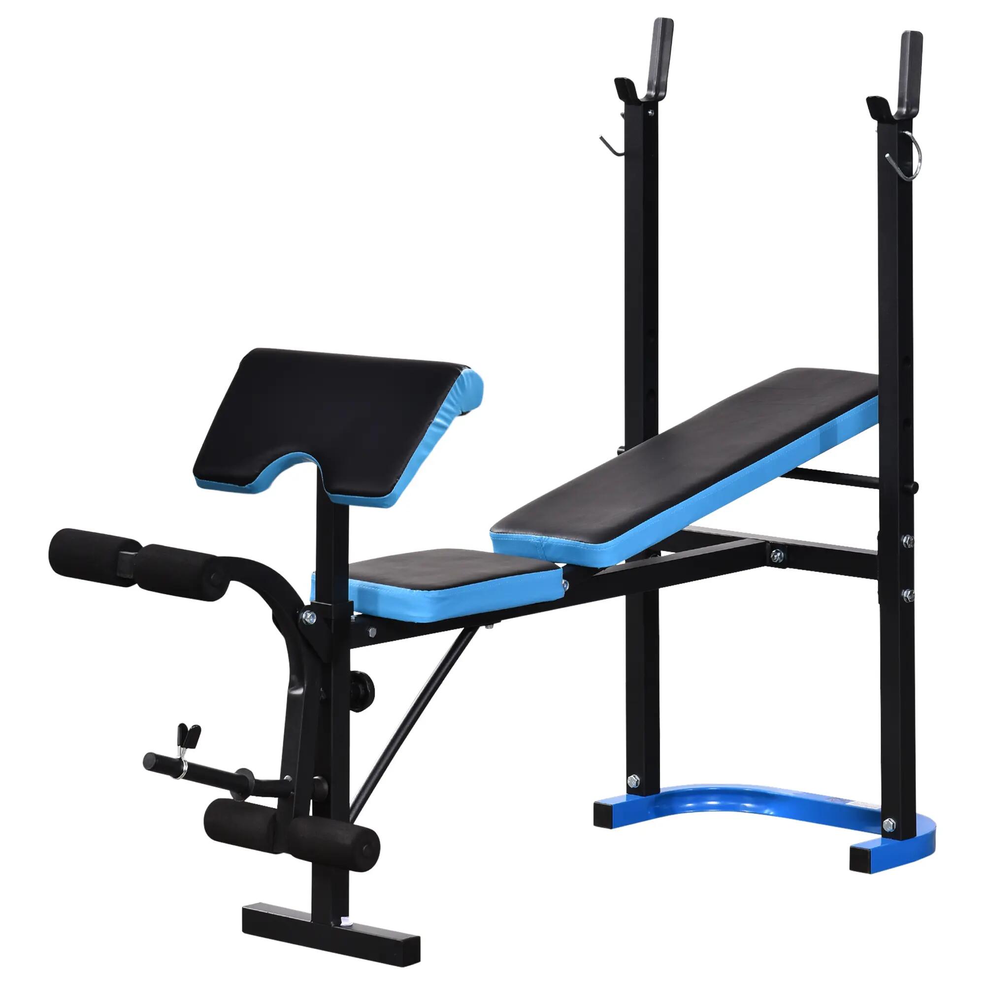 Banc de musculation avec support pour haltères et dossier réglable pour 2/9