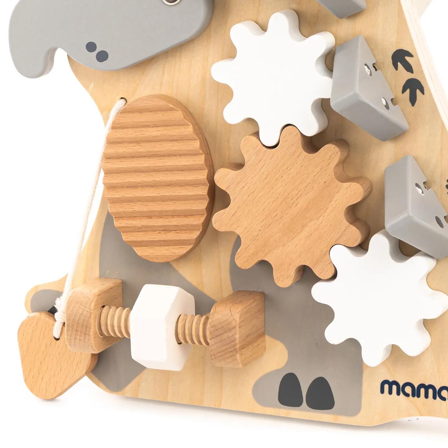 Tablica manipulacyjna dla dzieci drewniana sensoryczna 10 w 1 Montessori 13/14