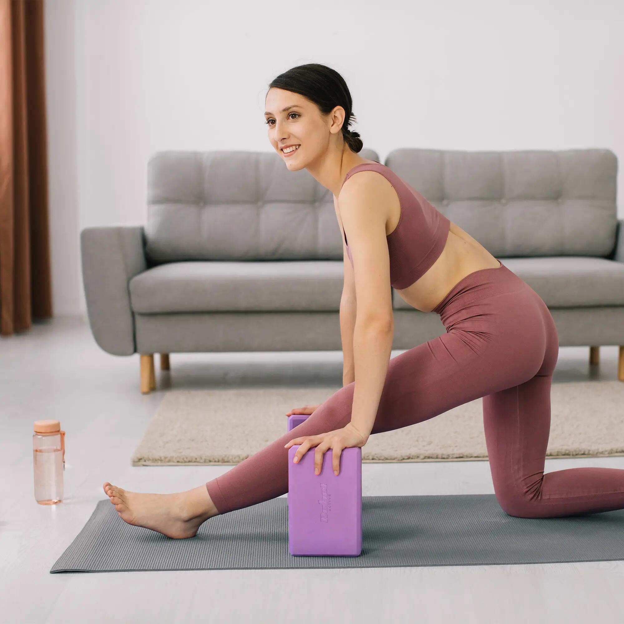 Kostka do jogi pianka EVA klocek blok do ćwiczeń bloczek pilates 120g Rebel 5/6