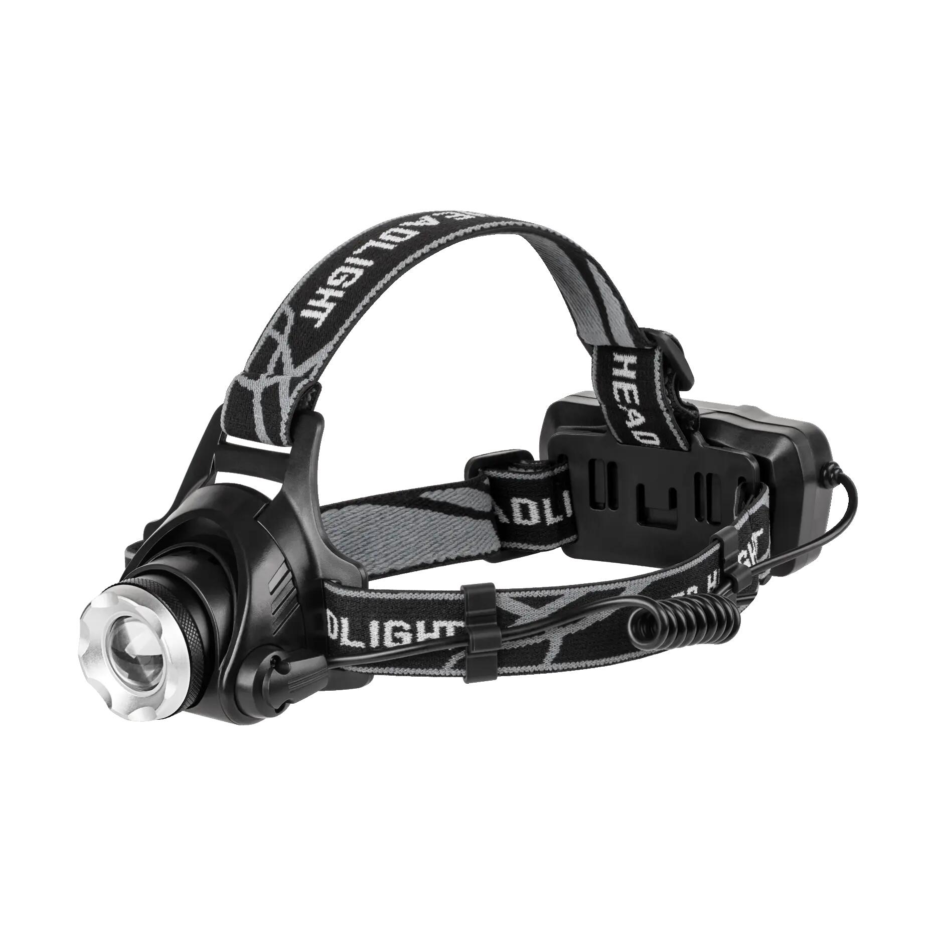 Akumulatorowa latarka czołowa 10W zoom aluminium Rebel 300 lm zasięg 200 m 1/5