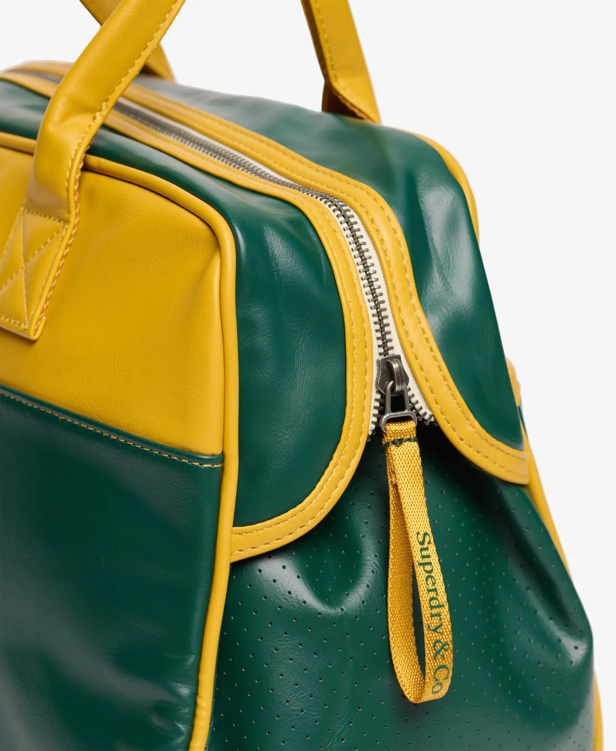 superdry Heritage Retro borsa da palestra in poliestere – Green/Gold 5/6