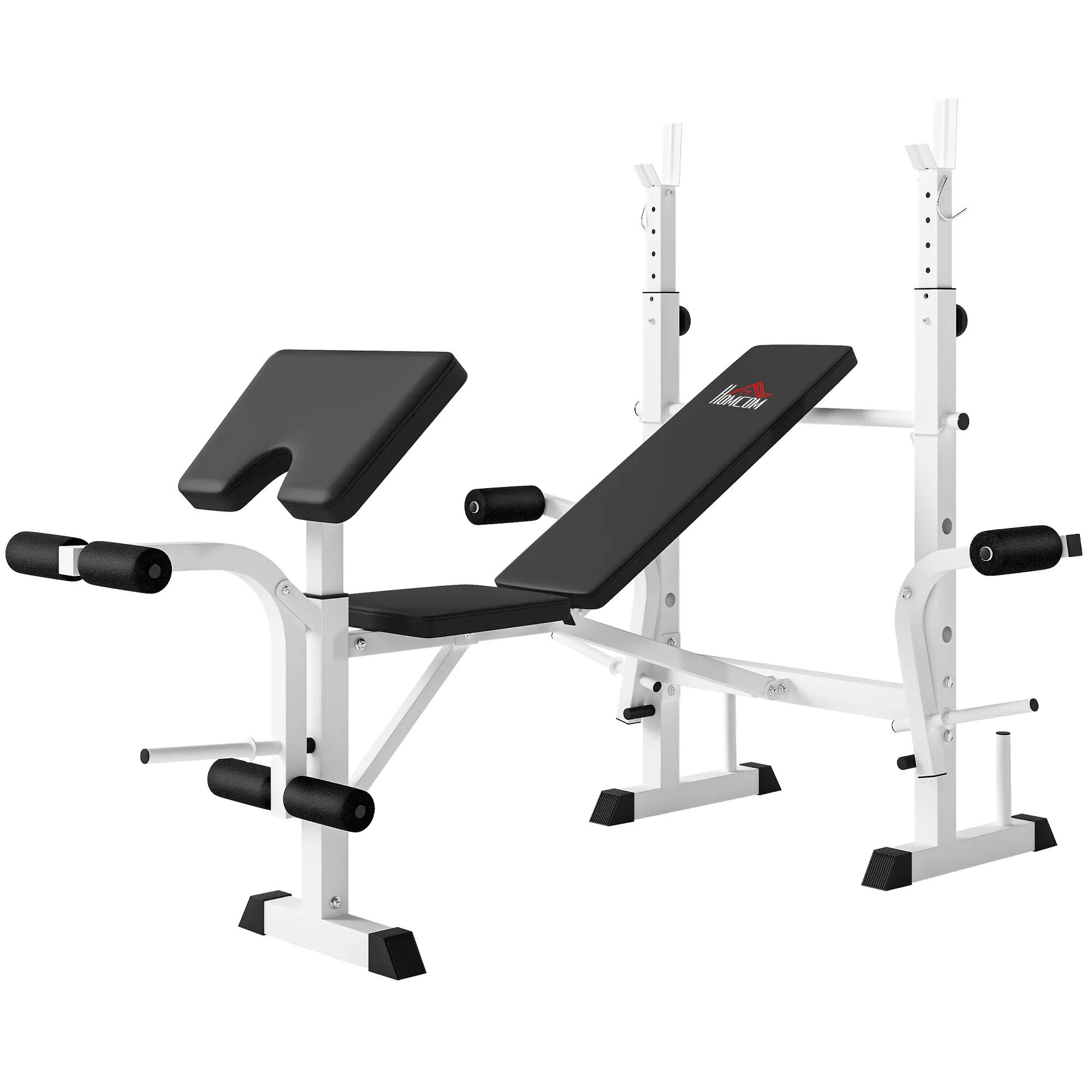 Banc de musculation avec support pour haltères, presse pectorale, presse à 2/9