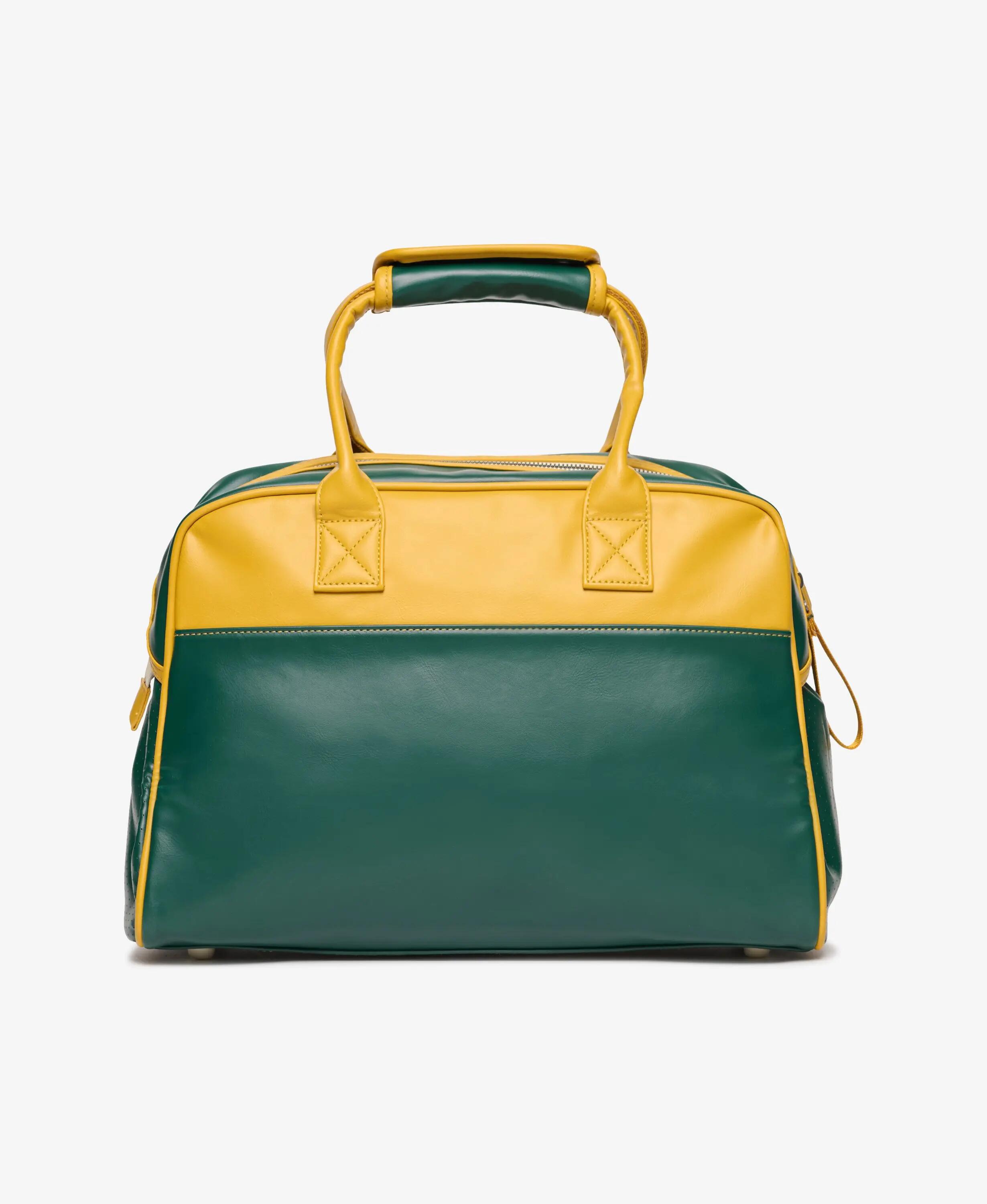 superdry Heritage Retro borsa da palestra in poliestere – Green/Gold 3/6