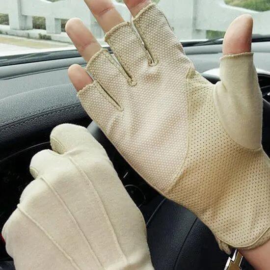 1 paire de gants d'été sans doigts - Gants de protection solaire pour la conduit 6/6