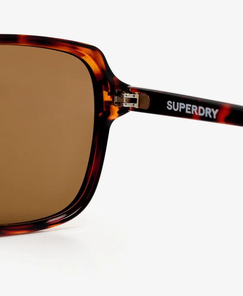 superdry occhiali da sole oversize con montatura quadrata – Tortoiseshell / 6/7