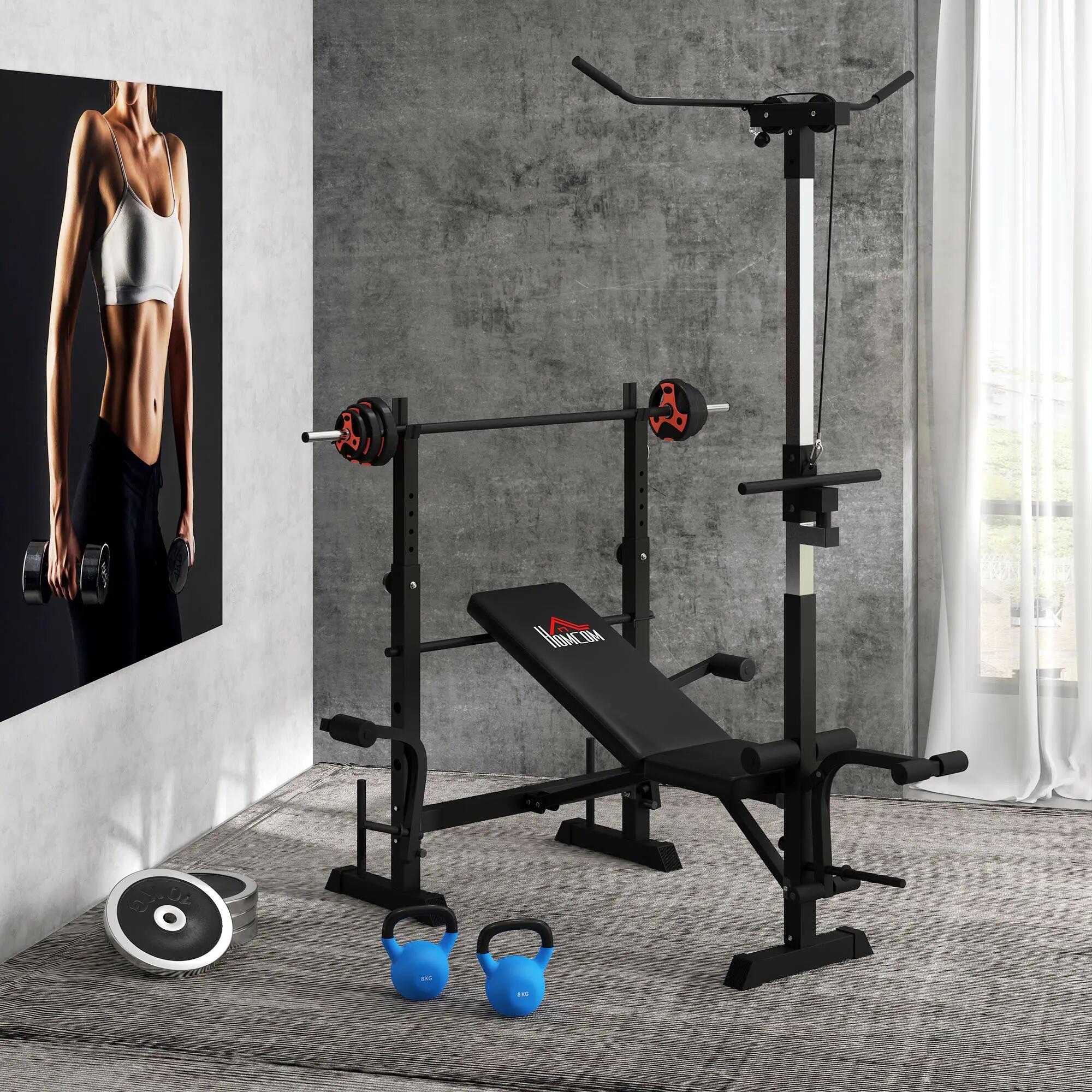 Banc de musculation multifonctionnel réglable pour un entraînement complet du 3/9