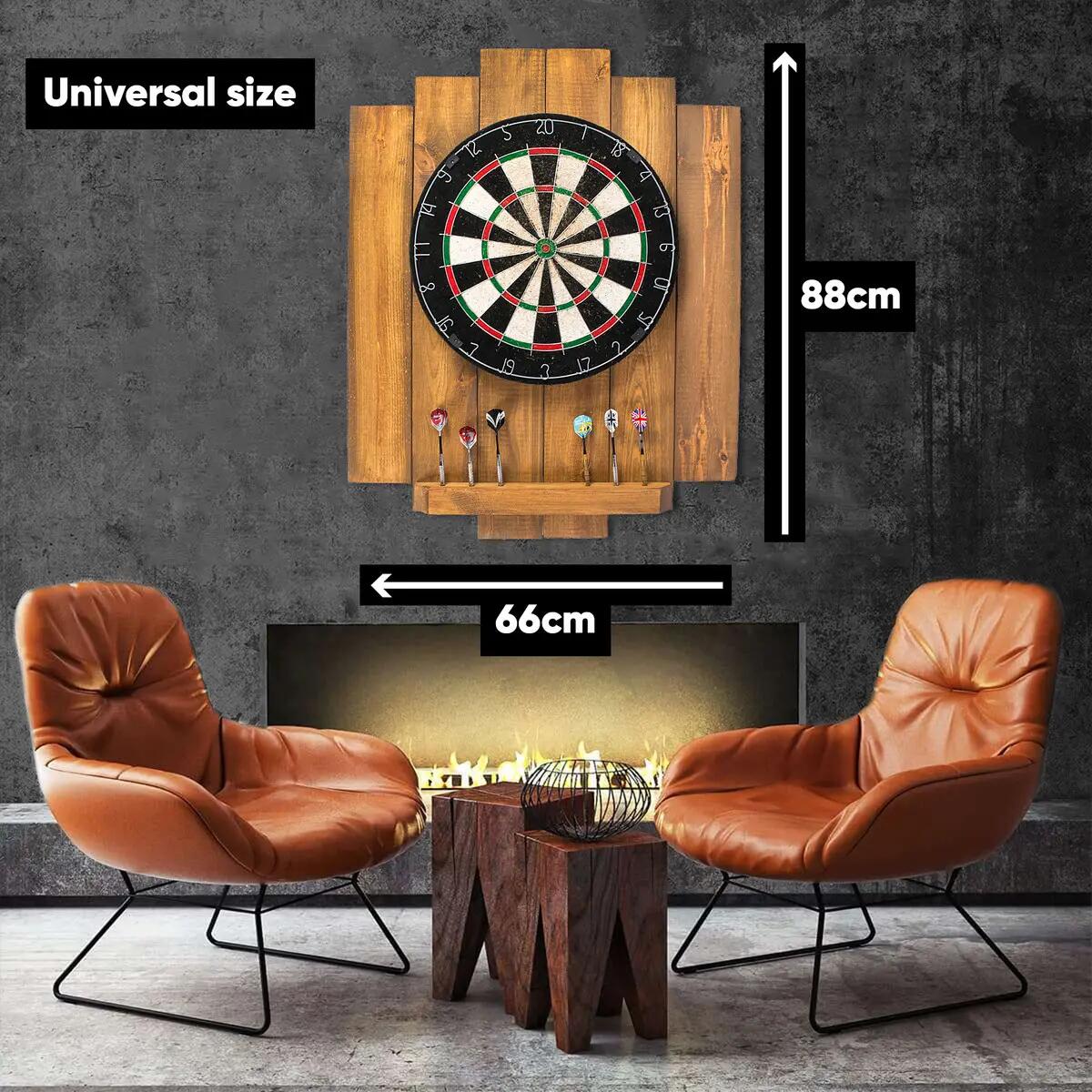 Drewniana Kaskada Osłona Ścienna John Paddle do Darta Loft Retro Gold 2/7