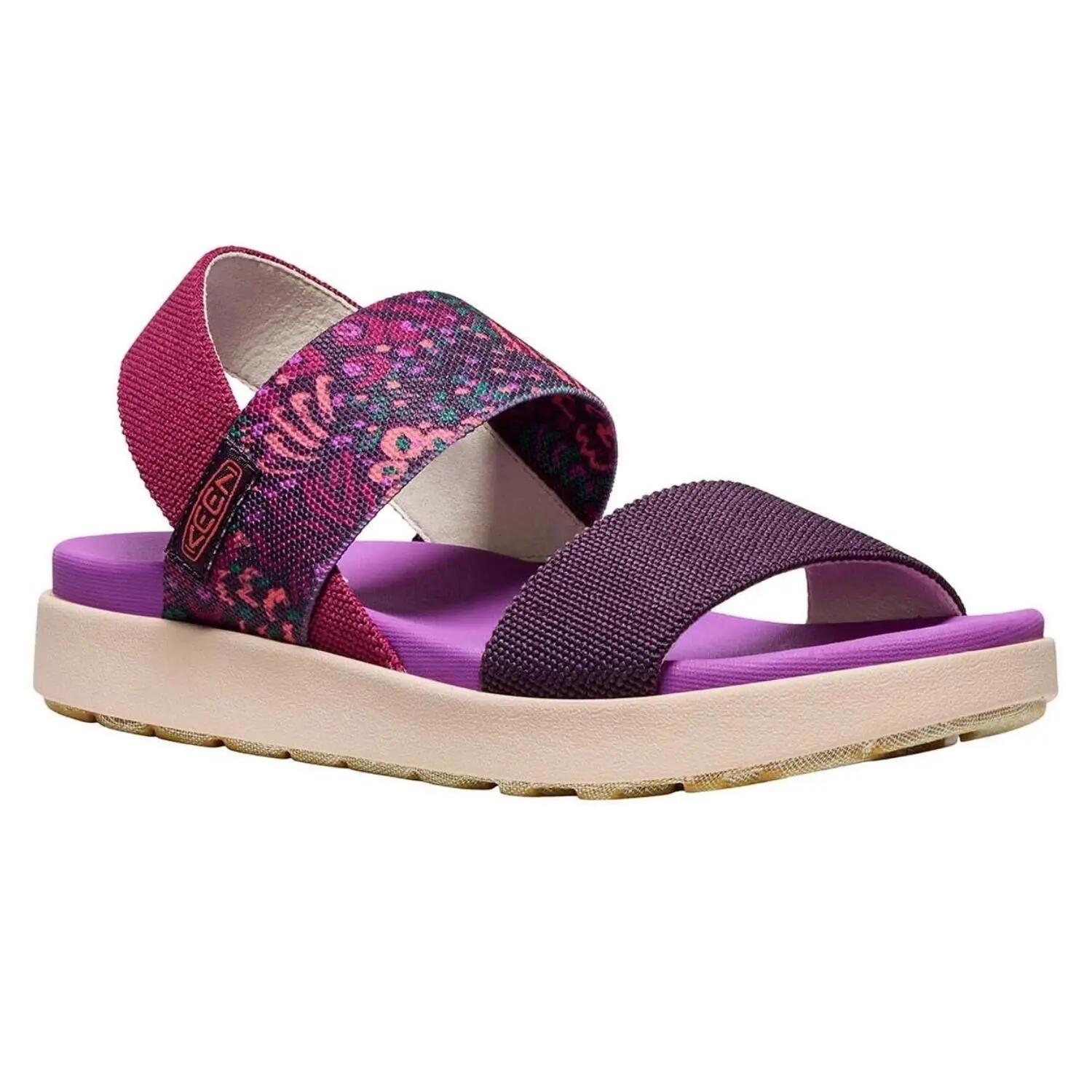 Keen Elle Backstrap Dames Sportsandalen Paars Instappers 3/7