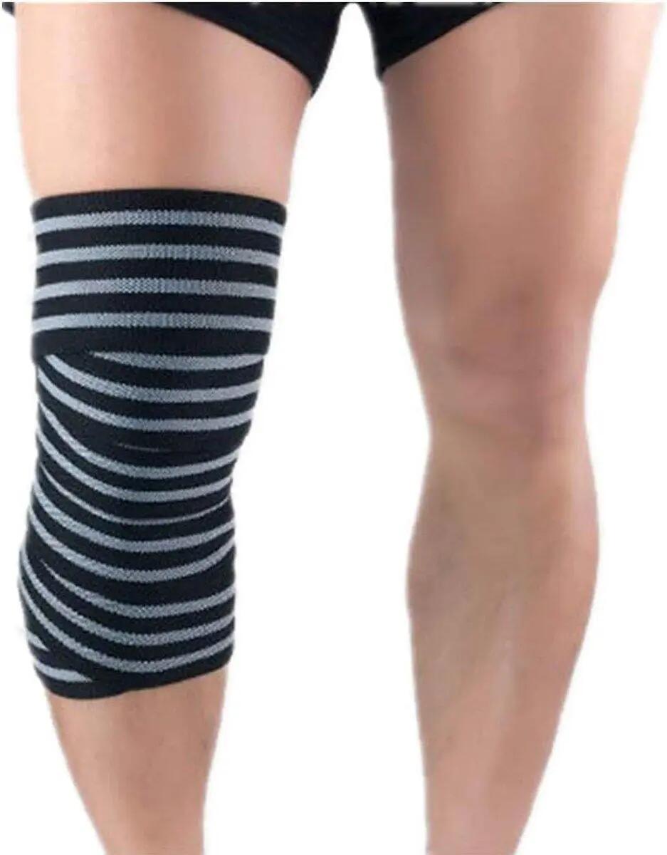 paire - Genouillères - Bandes élastiques longues pour le fitness - Bandes de spo 3/4