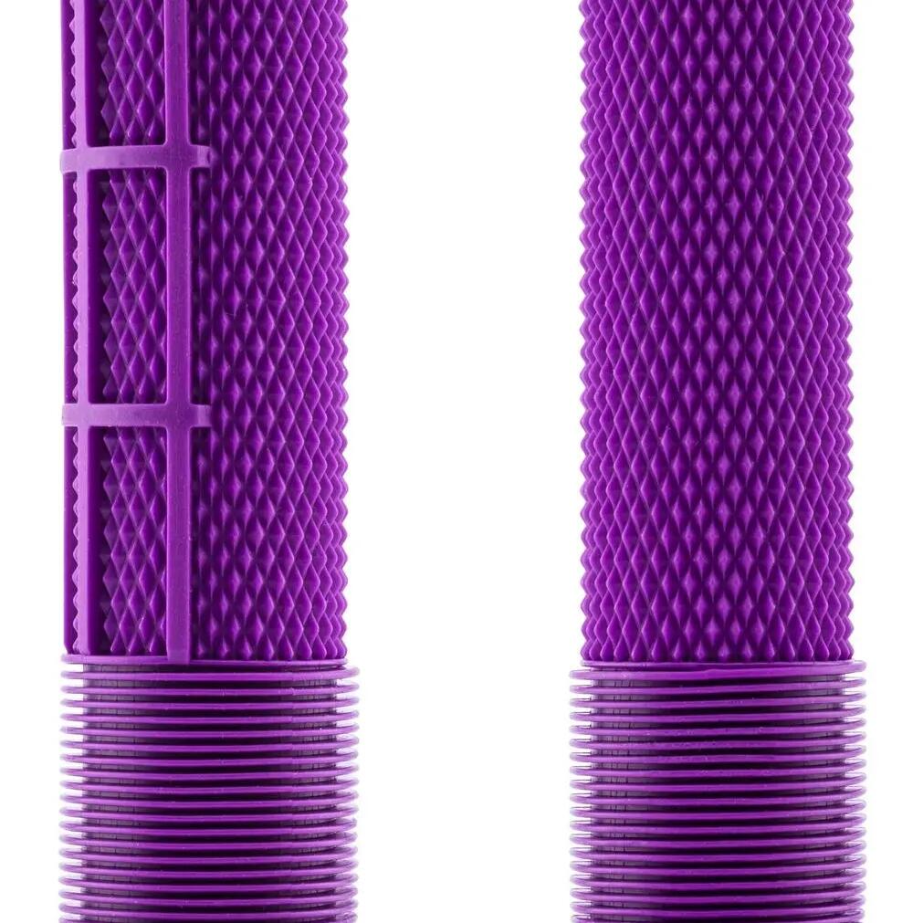 Pair of DMR DeathGrip2 Flange Lock-On Handlebar Grips, 135 mm, Purple