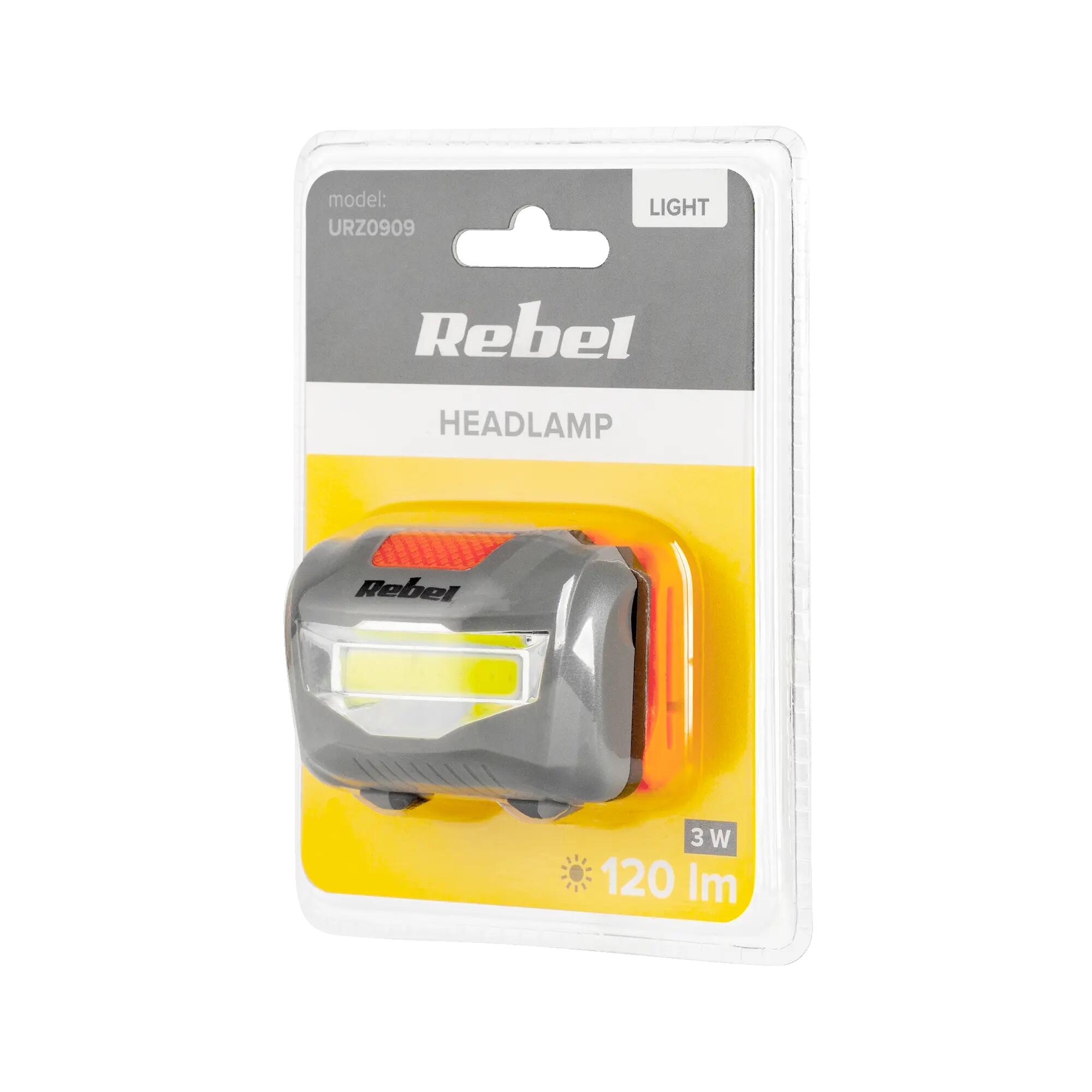 Latarka czołowa LED 3W COB 3xAAA czołówka Rebel 4/4