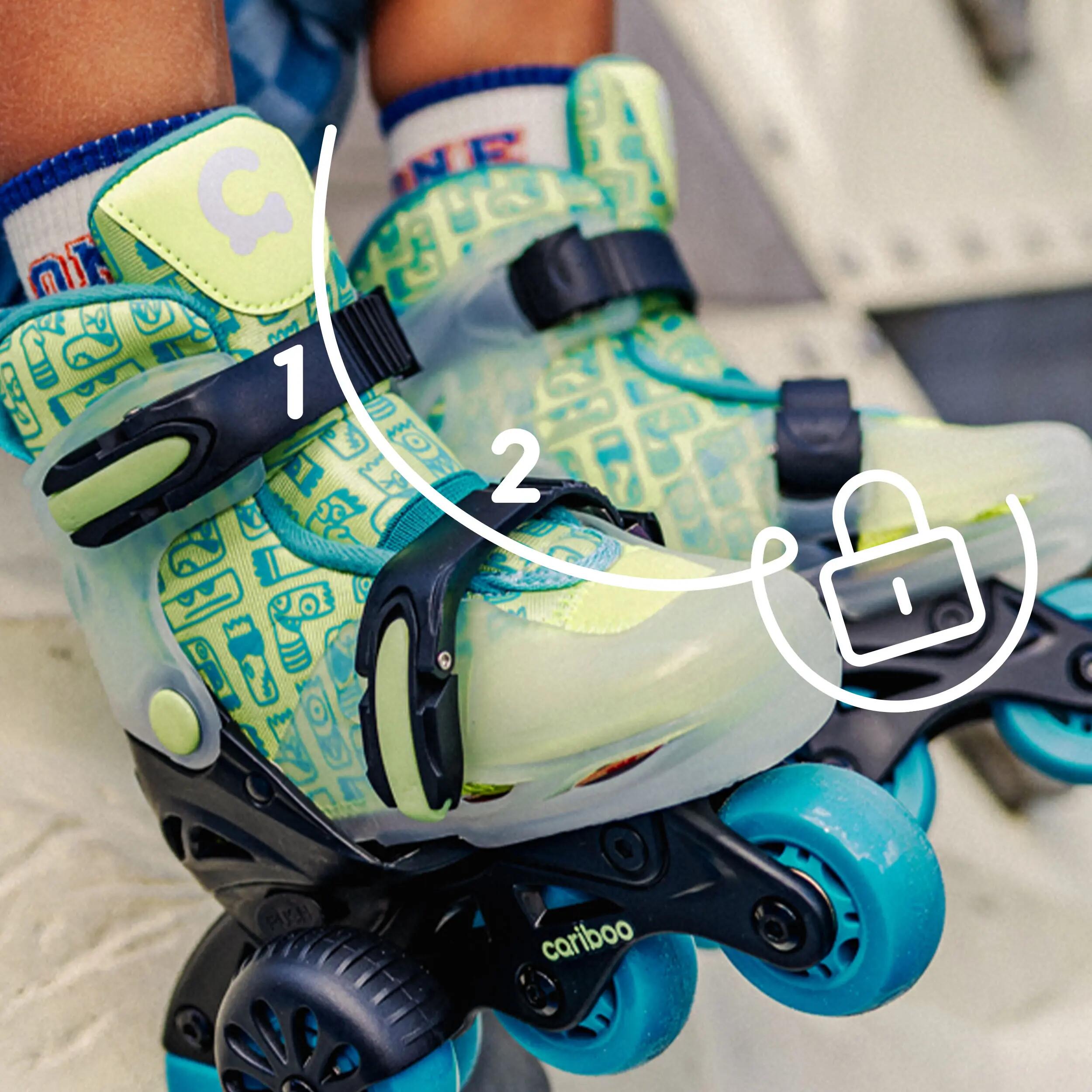 Verstelbare skates voor kinderen Cariboo Step 1 -Groen 9/9
