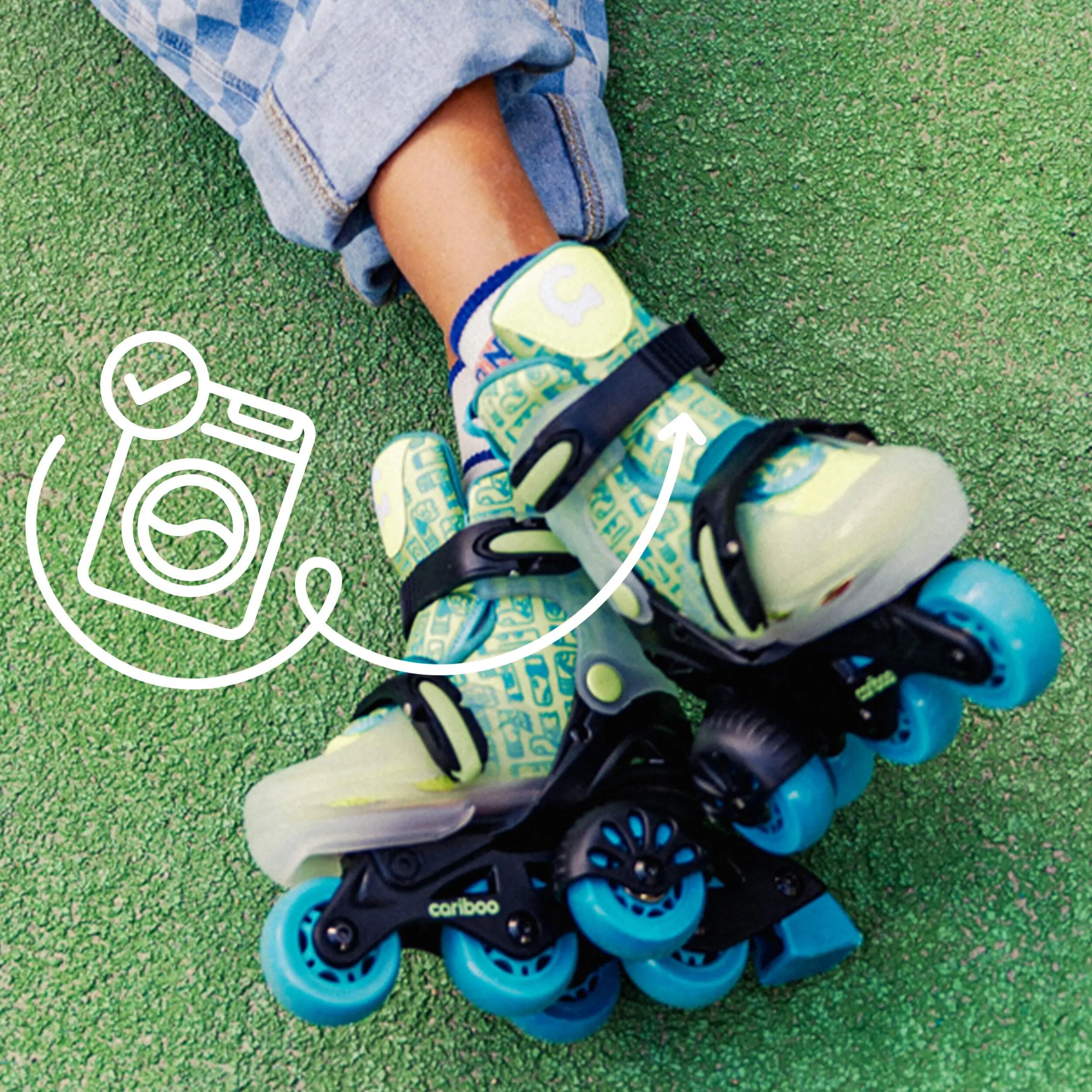 Verstelbare skates voor kinderen Cariboo Step 1 -Groen 7/9