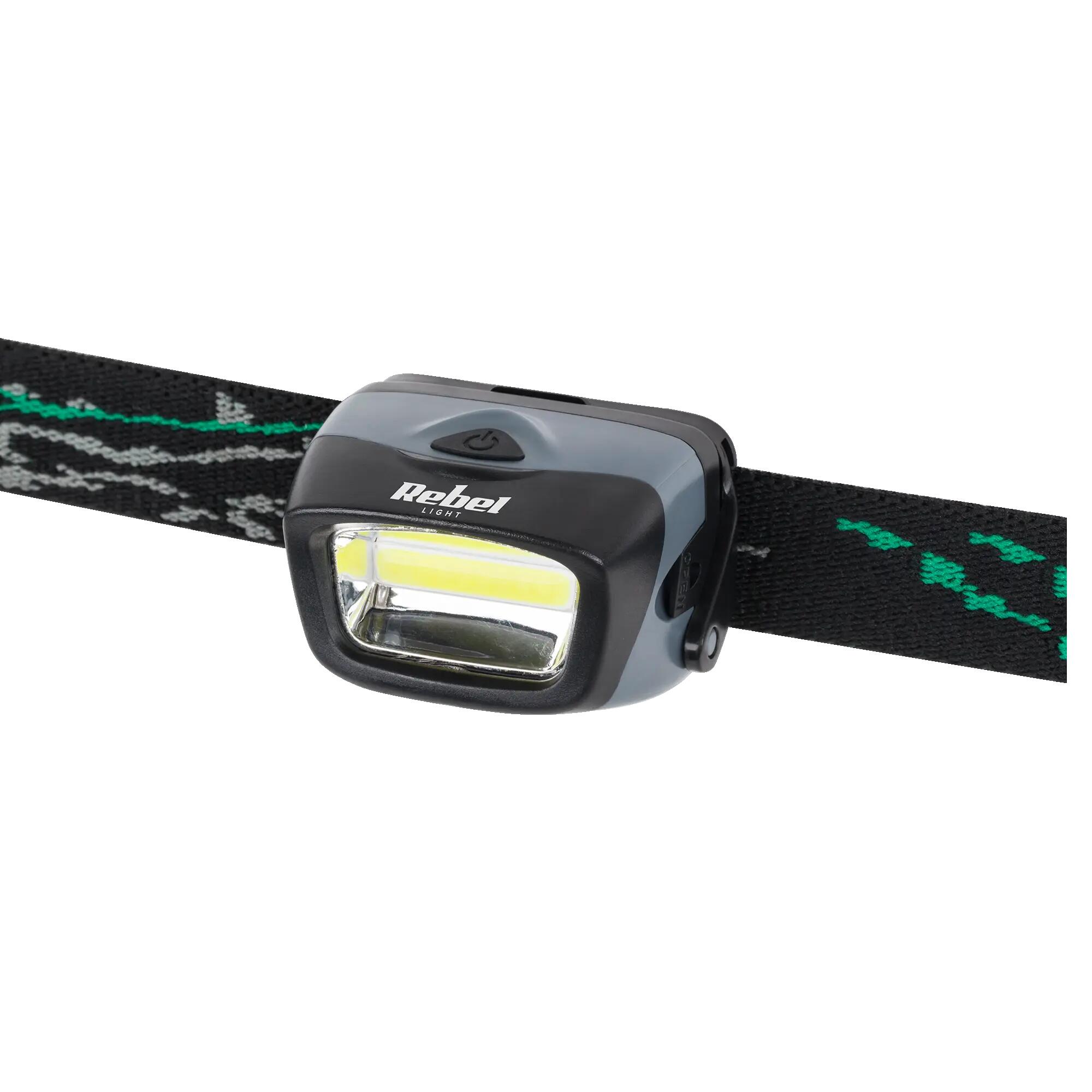 Profesjonalna Latarka Czołowa Vipow z 120 Lm LED COB 3 W zasięg 20 m 3/4
