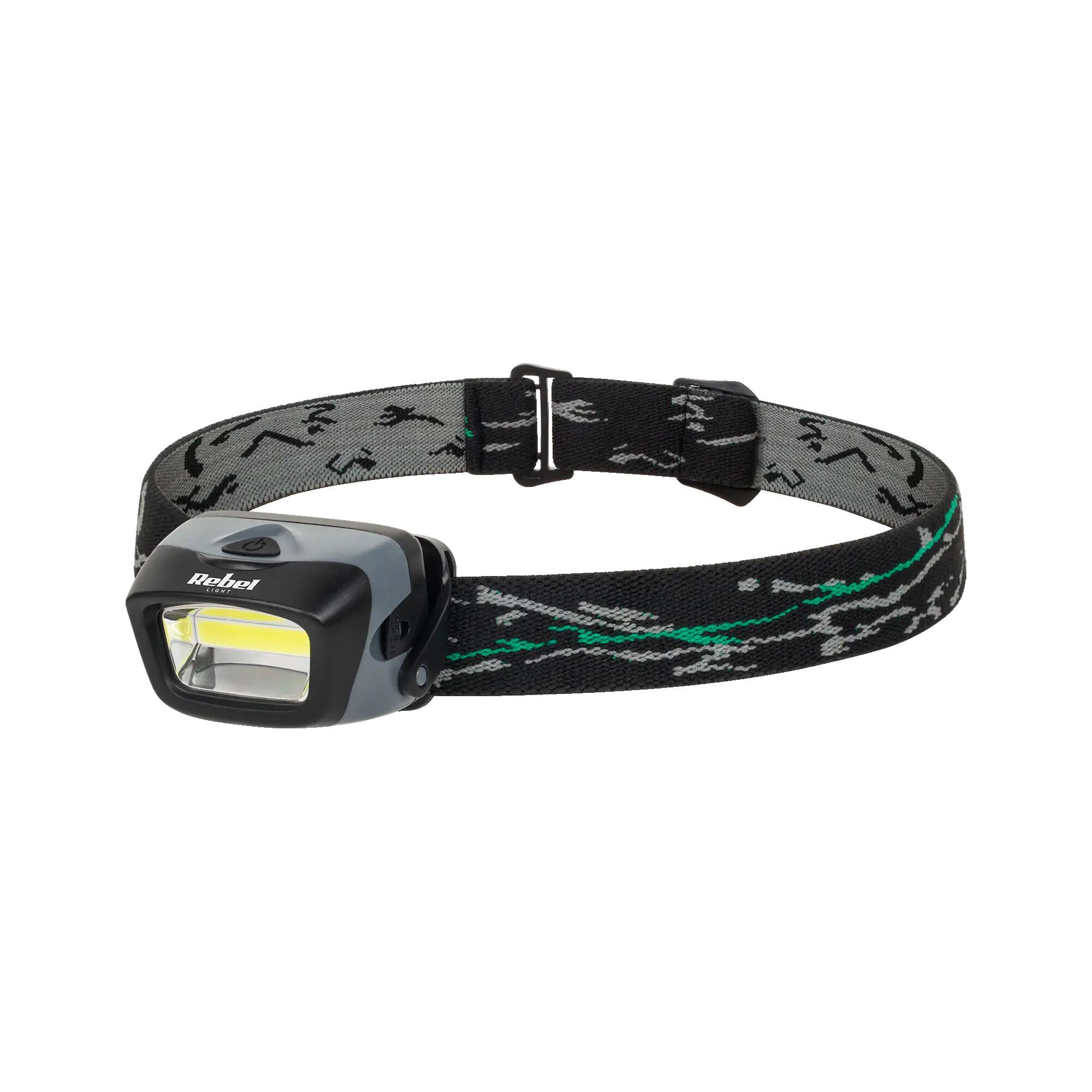 Profesjonalna Latarka Czołowa Vipow z 120 Lm LED COB 3 W zasięg 20 m 2/4