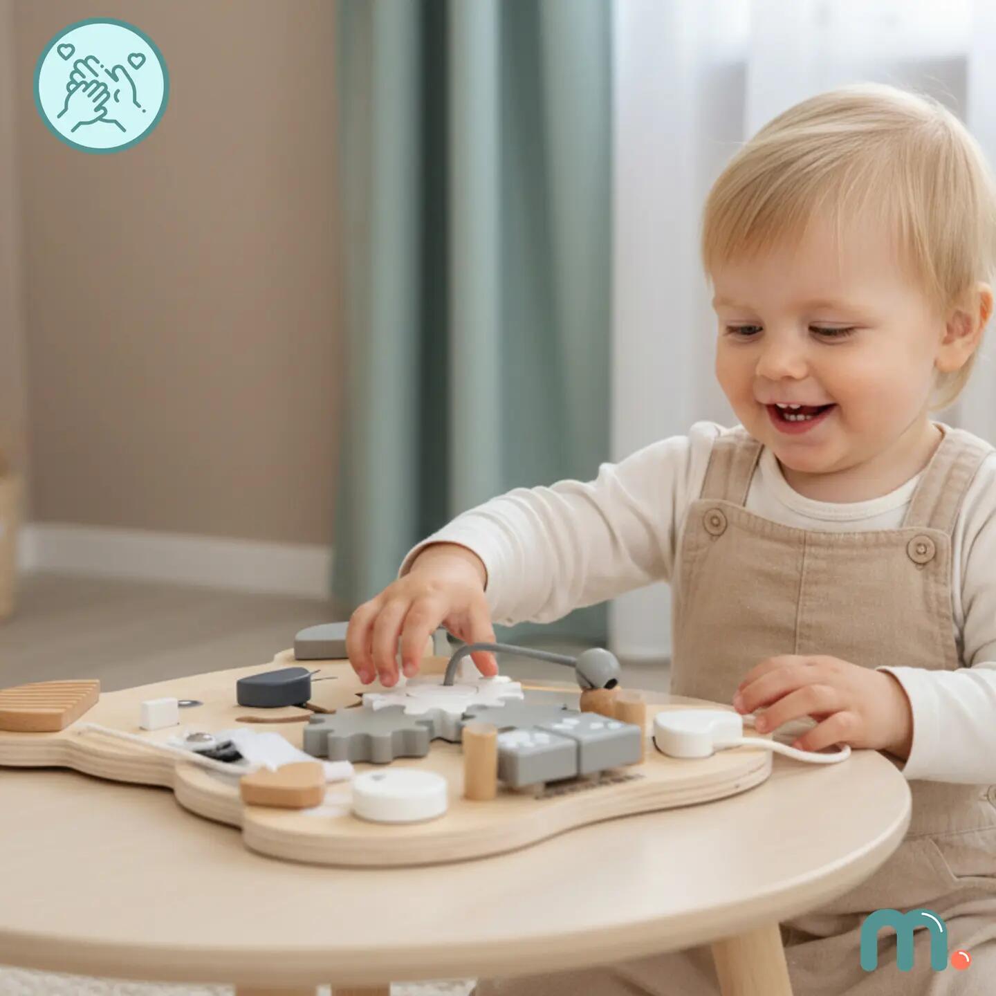 Tablica manipulacyjna dla dzieci drewniana sensoryczna Montessori 10 w 1 4/11
