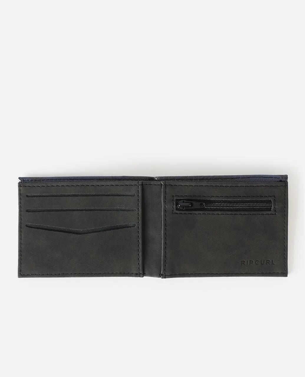 Portefeuille Homme Sessions PU Slim - Black/Navy 3/4