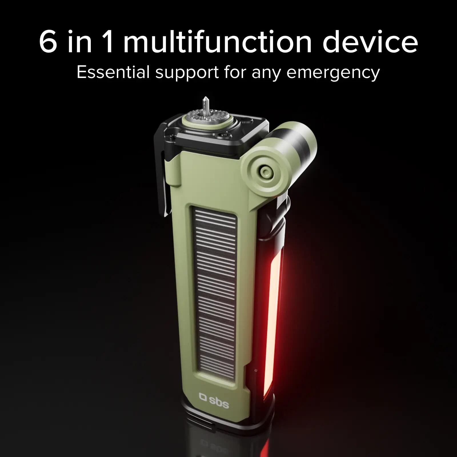 Multifunctionele powerbank van 3000 mAh met SOS-functie 3/7