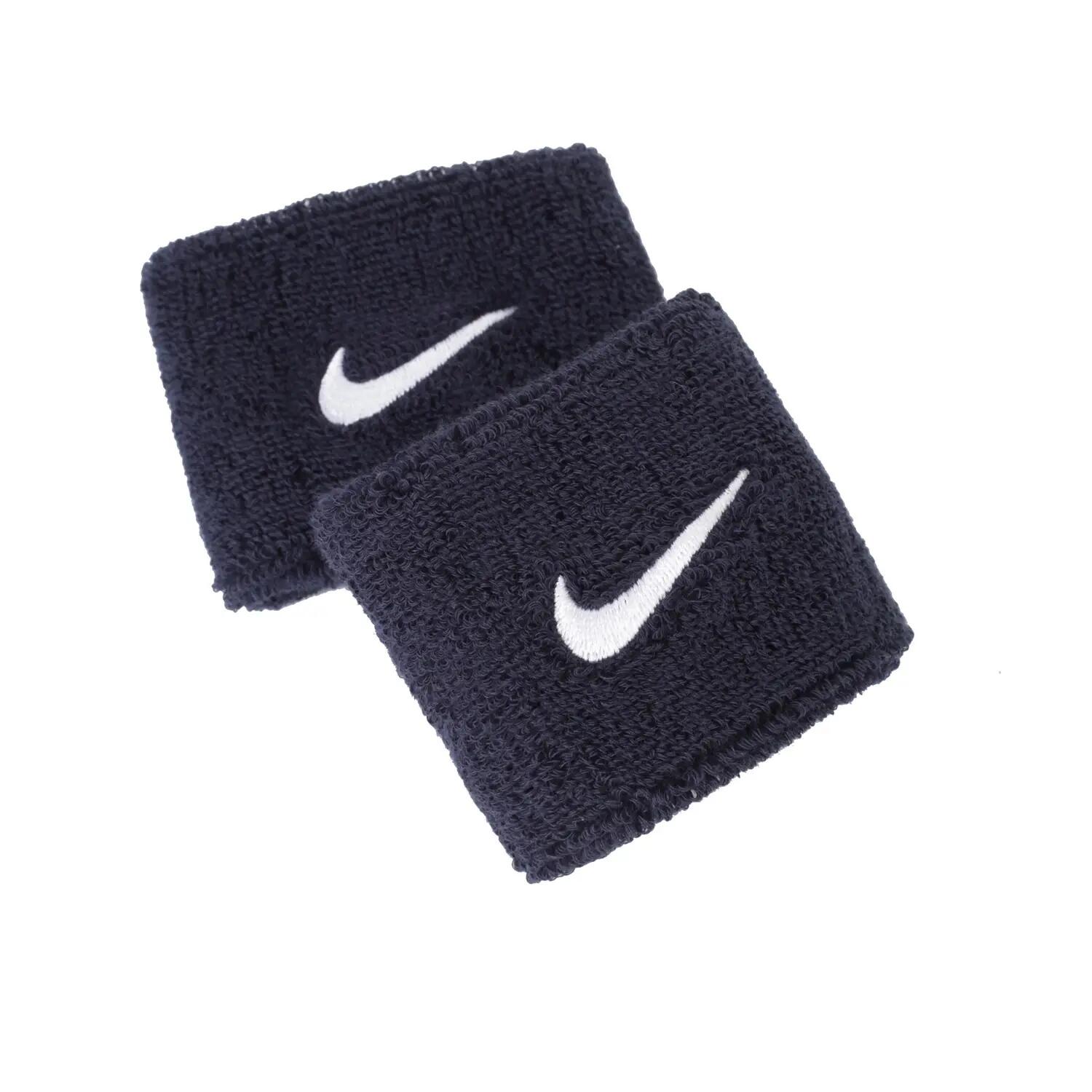 Swoosh Geborduurd Polsbandje (Set van 2) (Marineblauw) 2/3