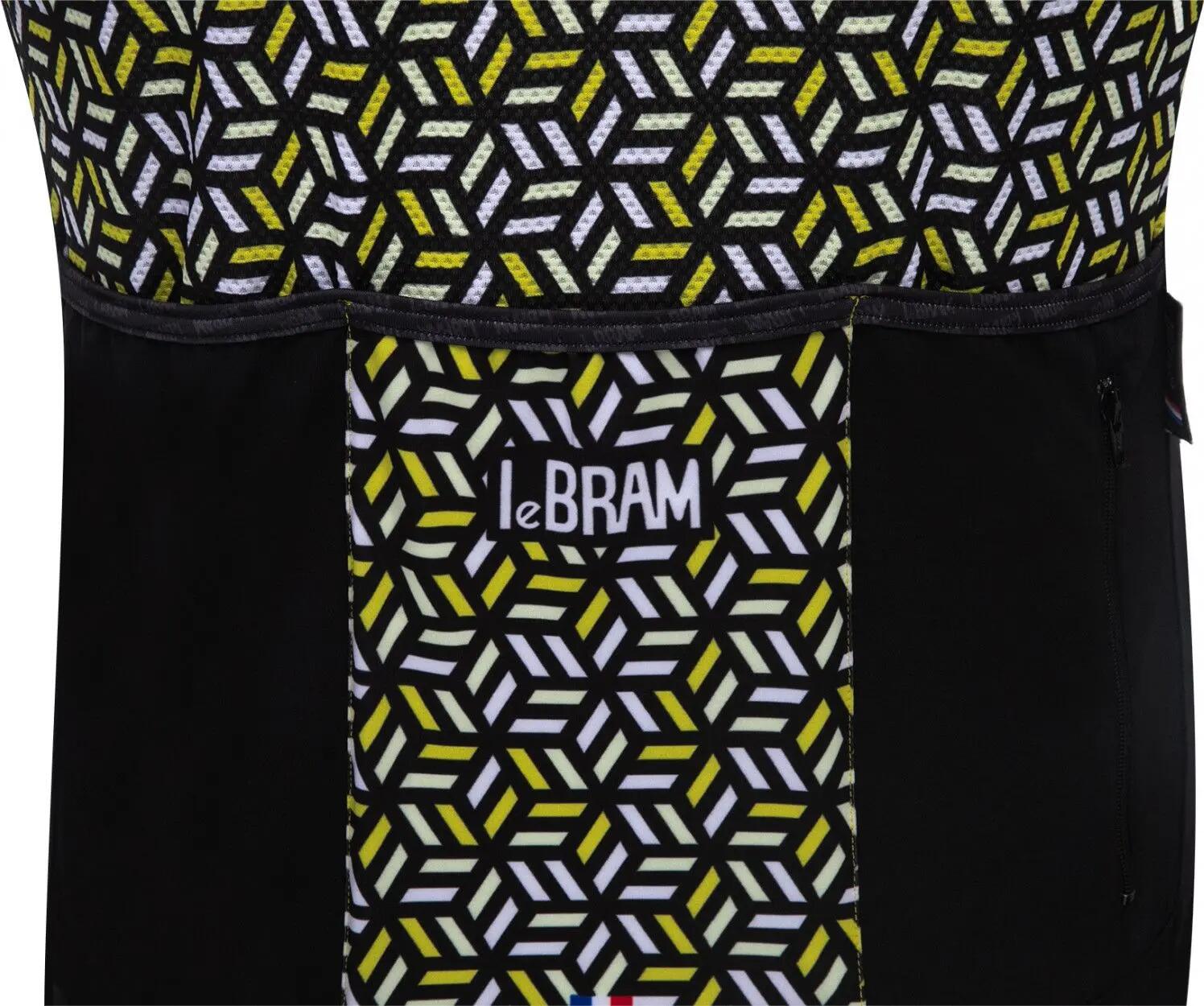LeBram Short Sleeve Jersey Croix de Fer Black Yellow Slim Fit 5/6