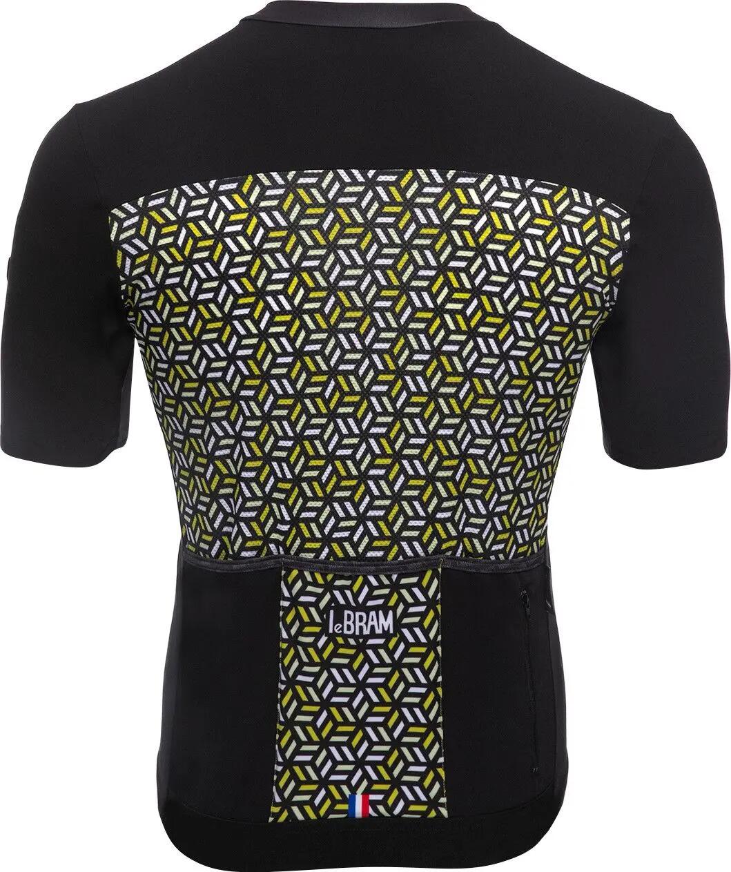 LeBram Short Sleeve Jersey Croix de Fer Black Yellow Slim Fit 3/6
