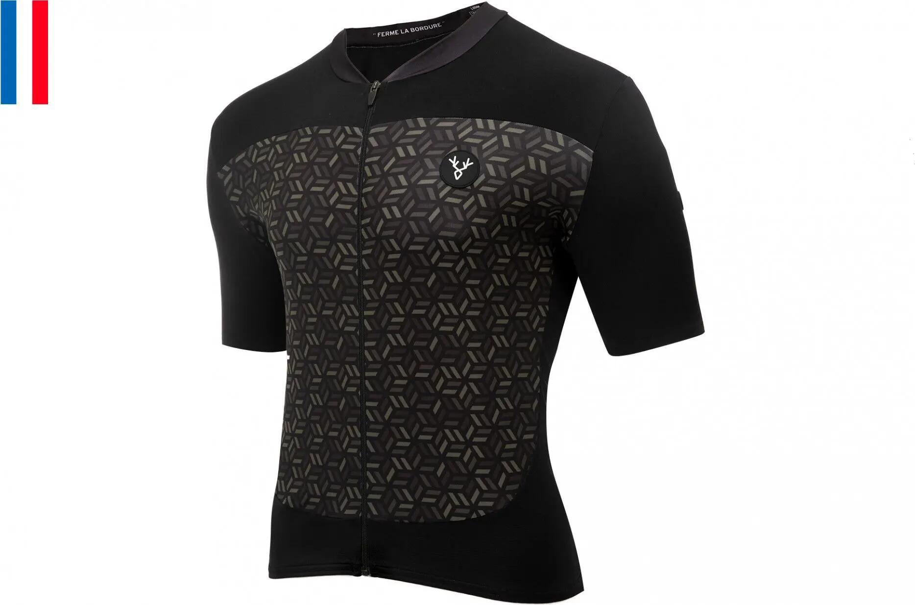 LeBram Short Sleeve Jersey Croix de Fer Black Khaki Slim Fit 1/6