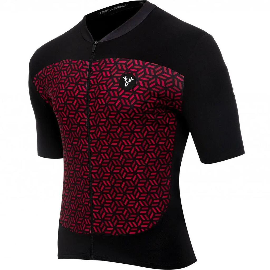 LeBram Short Sleeve Jersey Croix de Fer Black Bordeaux Slim Fit