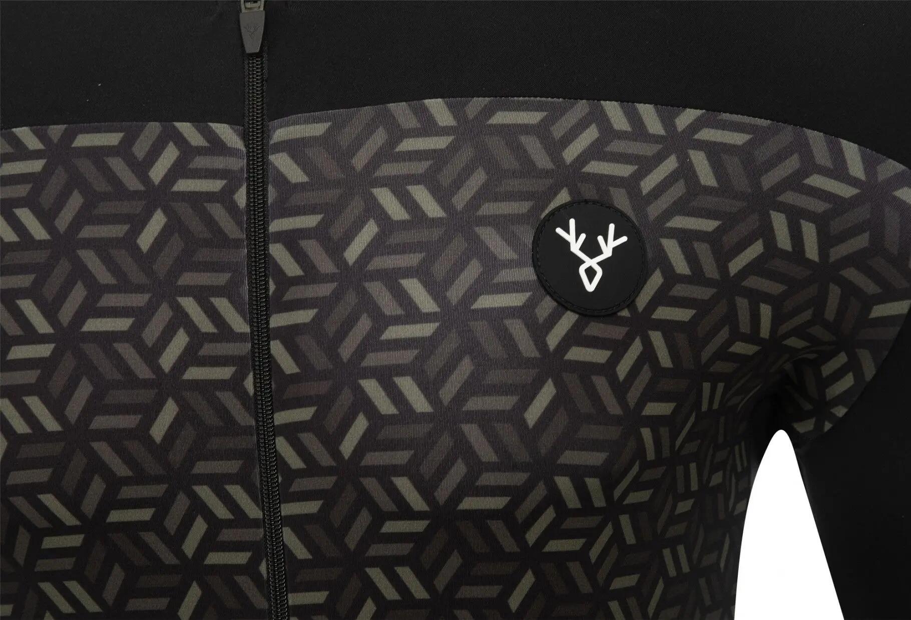 LeBram Short Sleeve Jersey Croix de Fer Black Khaki Slim Fit 3/6