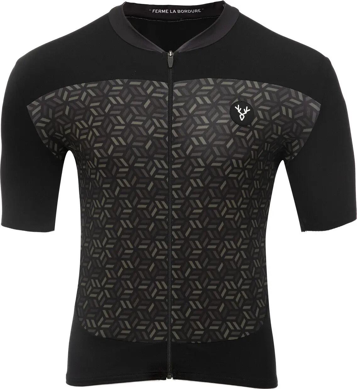 LeBram Short Sleeve Jersey Croix de Fer Black Khaki Slim Fit 2/6