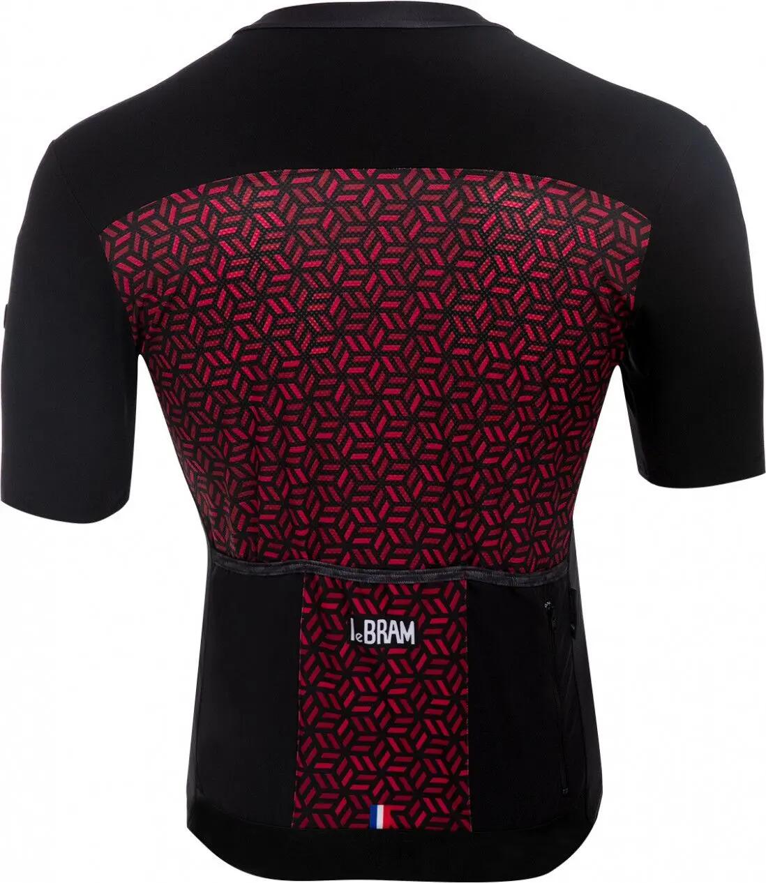LeBram Short Sleeve Jersey Croix de Fer Black Bordeaux Slim Fit 3/6