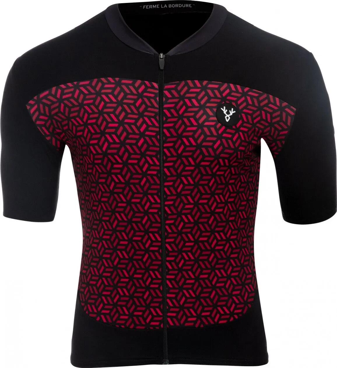 LeBram Short Sleeve Jersey Croix de Fer Black Bordeaux Slim Fit 2/6