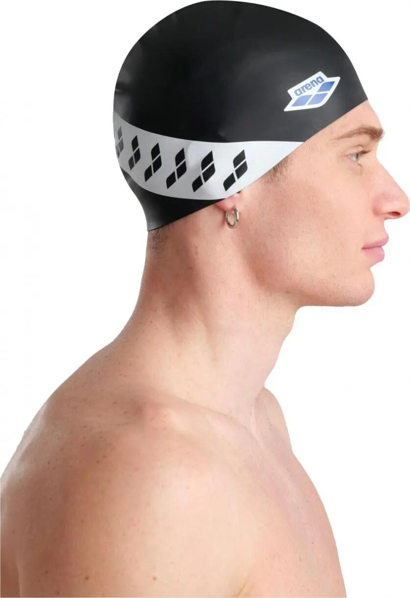 Arena Icons Team Stripe Badekappe Schwarz 2/7
